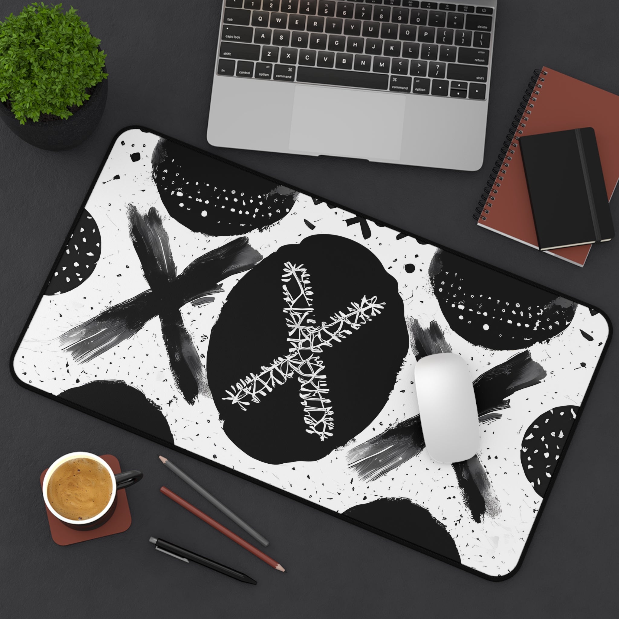 3x-monochrome-mouse-pad-black-and-white-face-desk-mat-sleek-black-and-white-desk-pad-modern-minimalist-mouse-pad