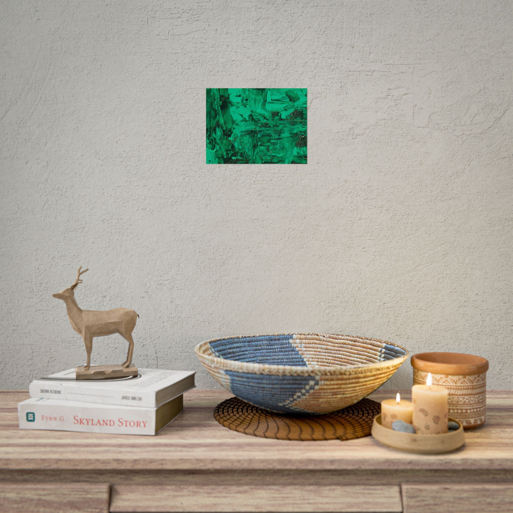 Abstract Green Poster Wall Art, Home Decor, Office Decor, Green Canvas Bedroom, Green Poster Print, Modern Art, Green Wall Decor