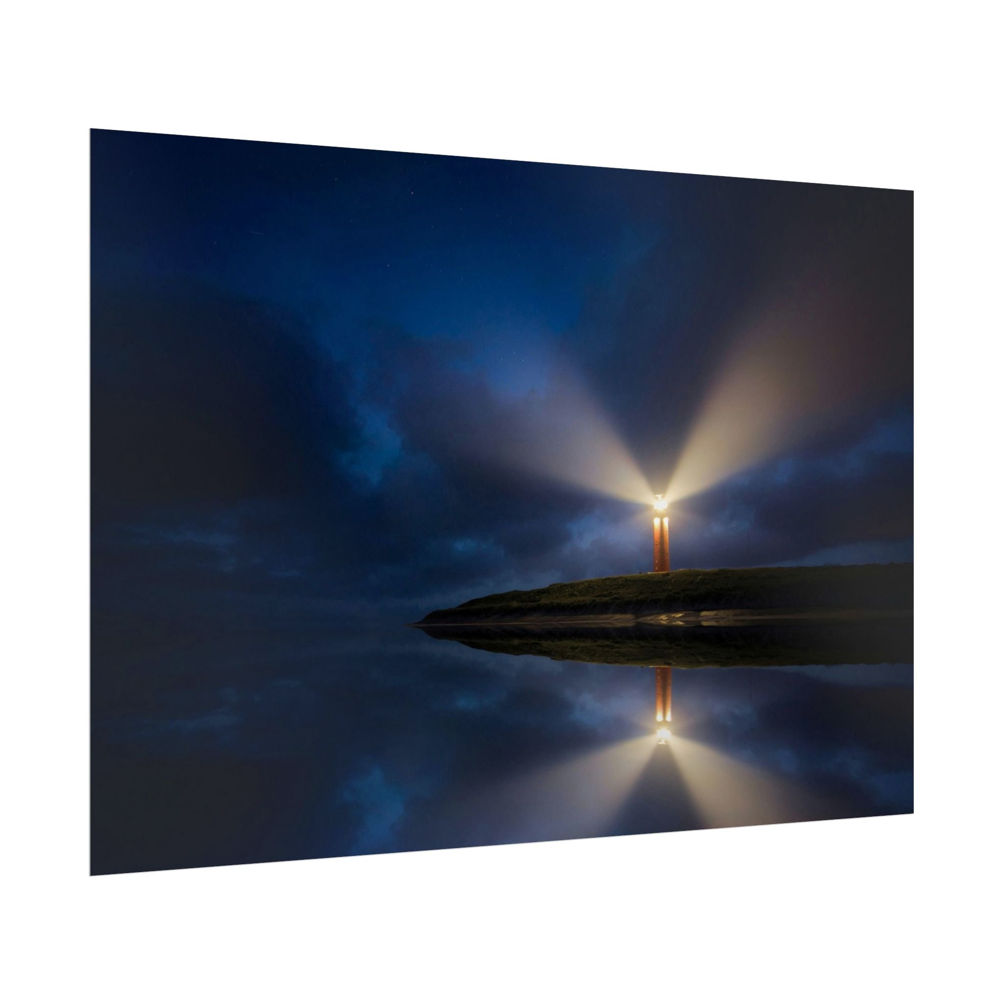 lighthouse-on-rock-poster-wall-art-coastal-wall-decor-nautical-decor-beach-house-decoration-seaside-wall