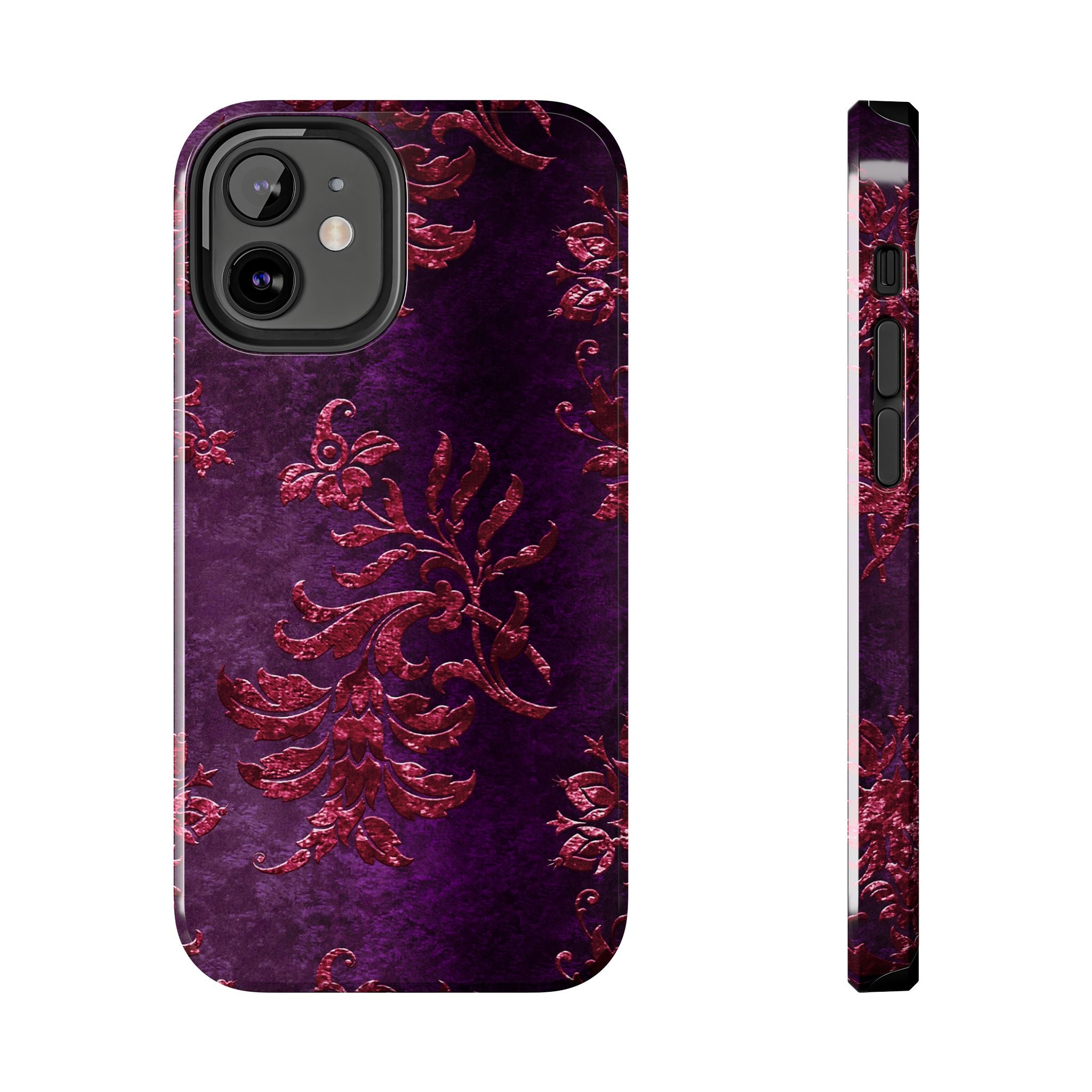 embossed-burgundy-velvet-tough-iphone-case-protective-iphone-cover-heavy-duty-iphone-case-rugged-phone-case-durable-smartphon