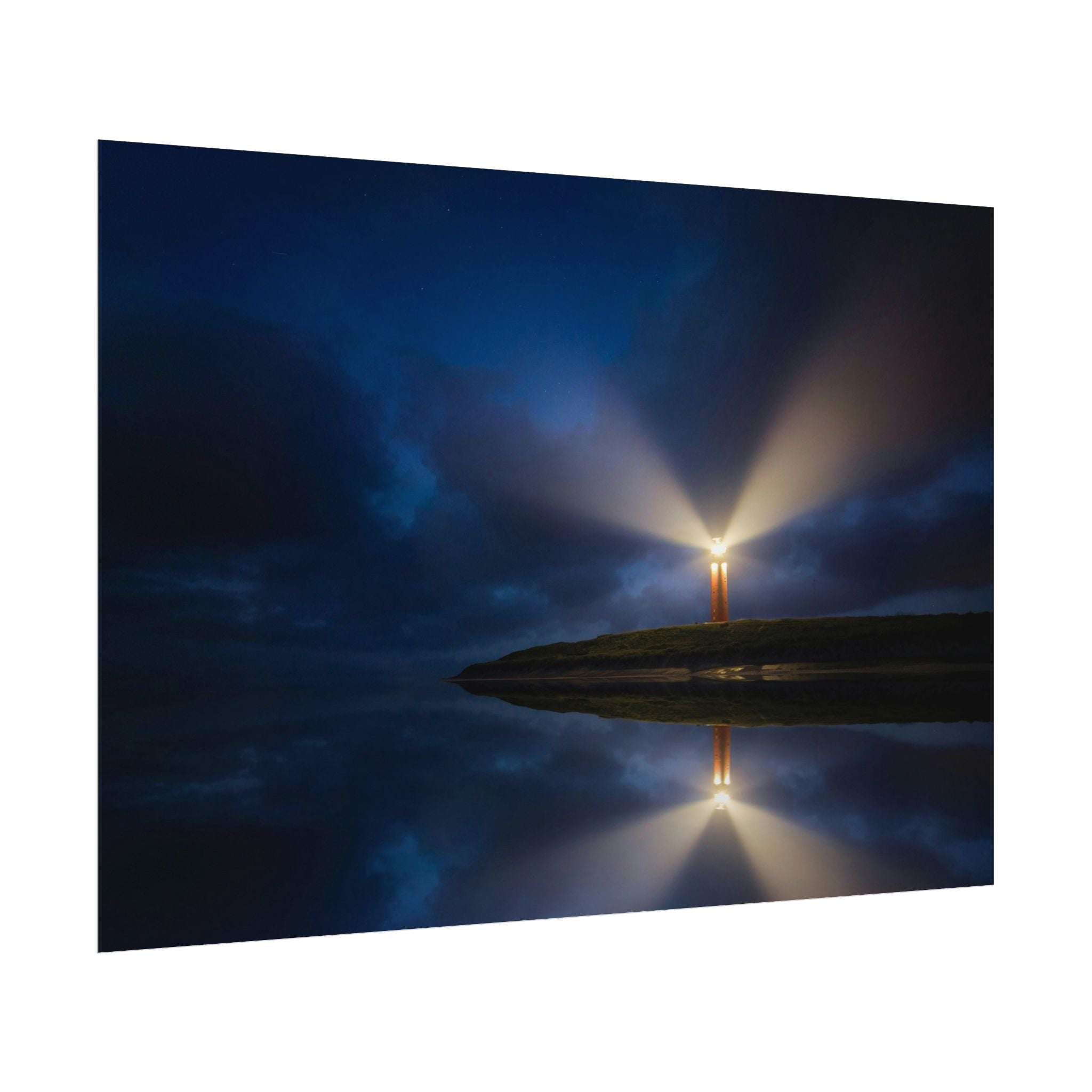 lighthouse-on-rock-poster-wall-art-coastal-wall-decor-nautical-decor-beach-house-decoration-seaside-wall