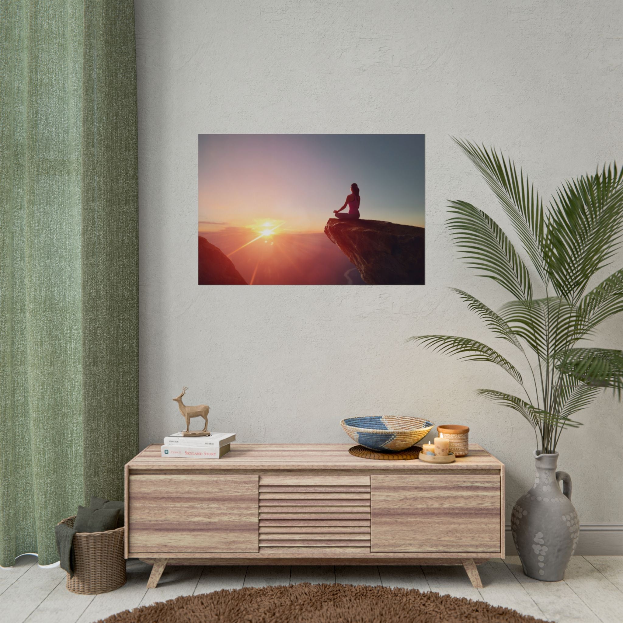 sunset-meditation-poster-yoga-wall-decor-mindfulness-poster-art-print-spiritual-gift-serene-home-decor-rolled-posters