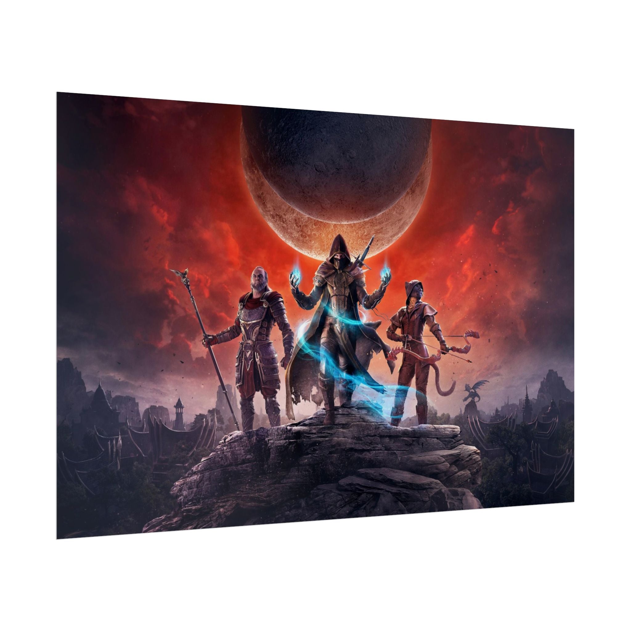 the-elder-scrolls-skyrim-elsweyr-poster-wall-art-dragon-game-poster-print-game-room-decor-warrior-gaming-wall-