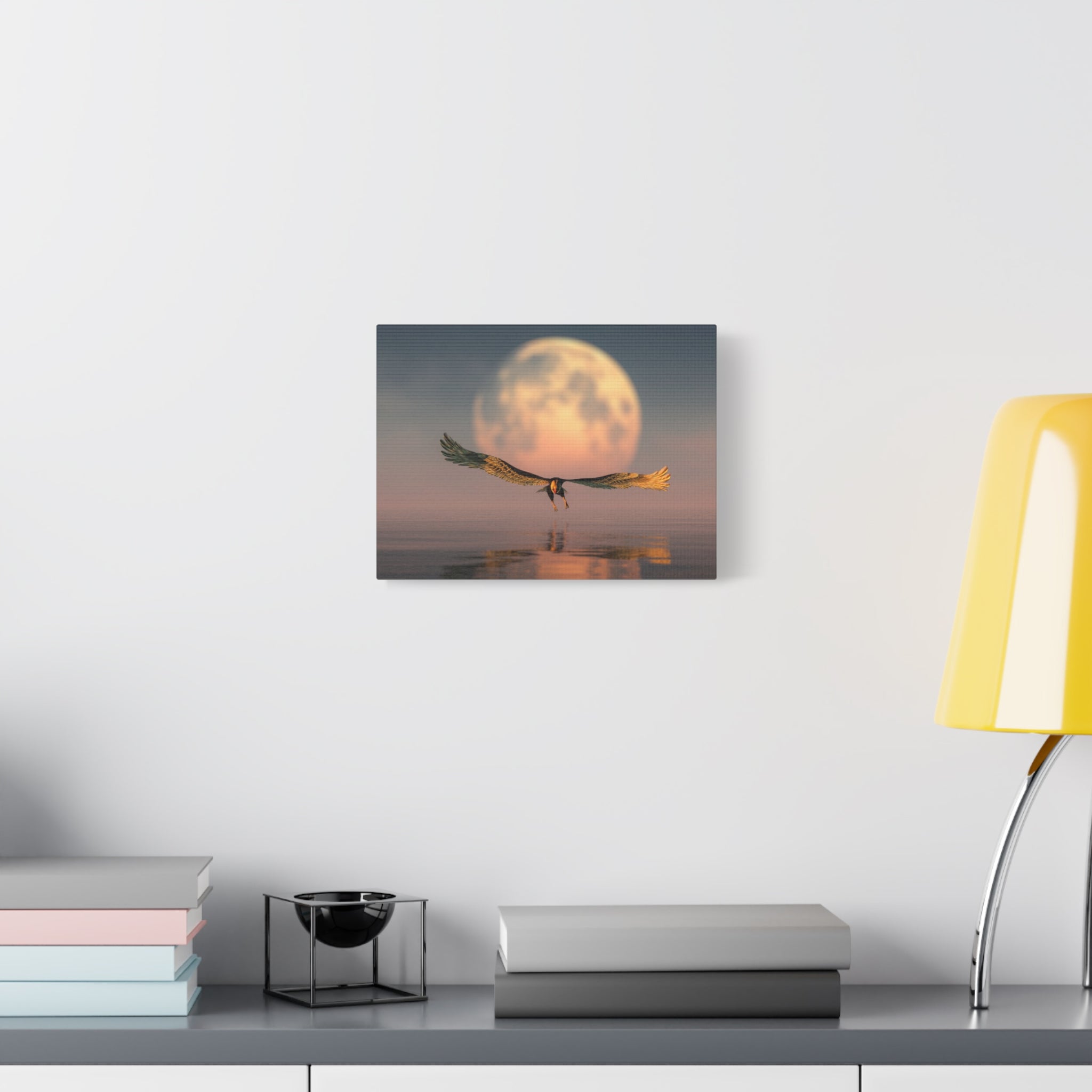 canvas-print-eagle-moon-illustration-living-room-wall-decor-stretched-matte-canvas-art-home-decor-wildlife-painting-wall-hang
