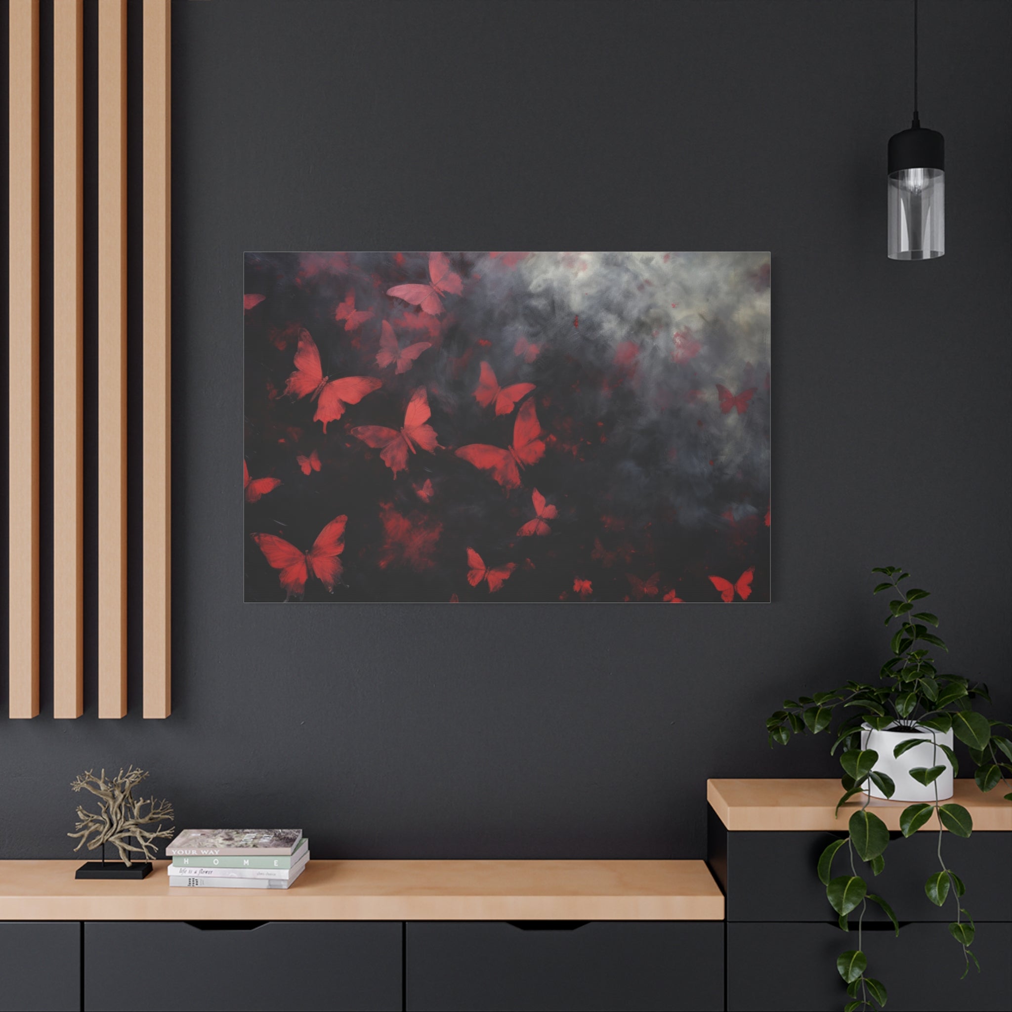 canvas-print-red-butterfly-brush-strokes-elegant-living-room-decor-housewarming-gift-canvas-wall-art-abstract-paintings