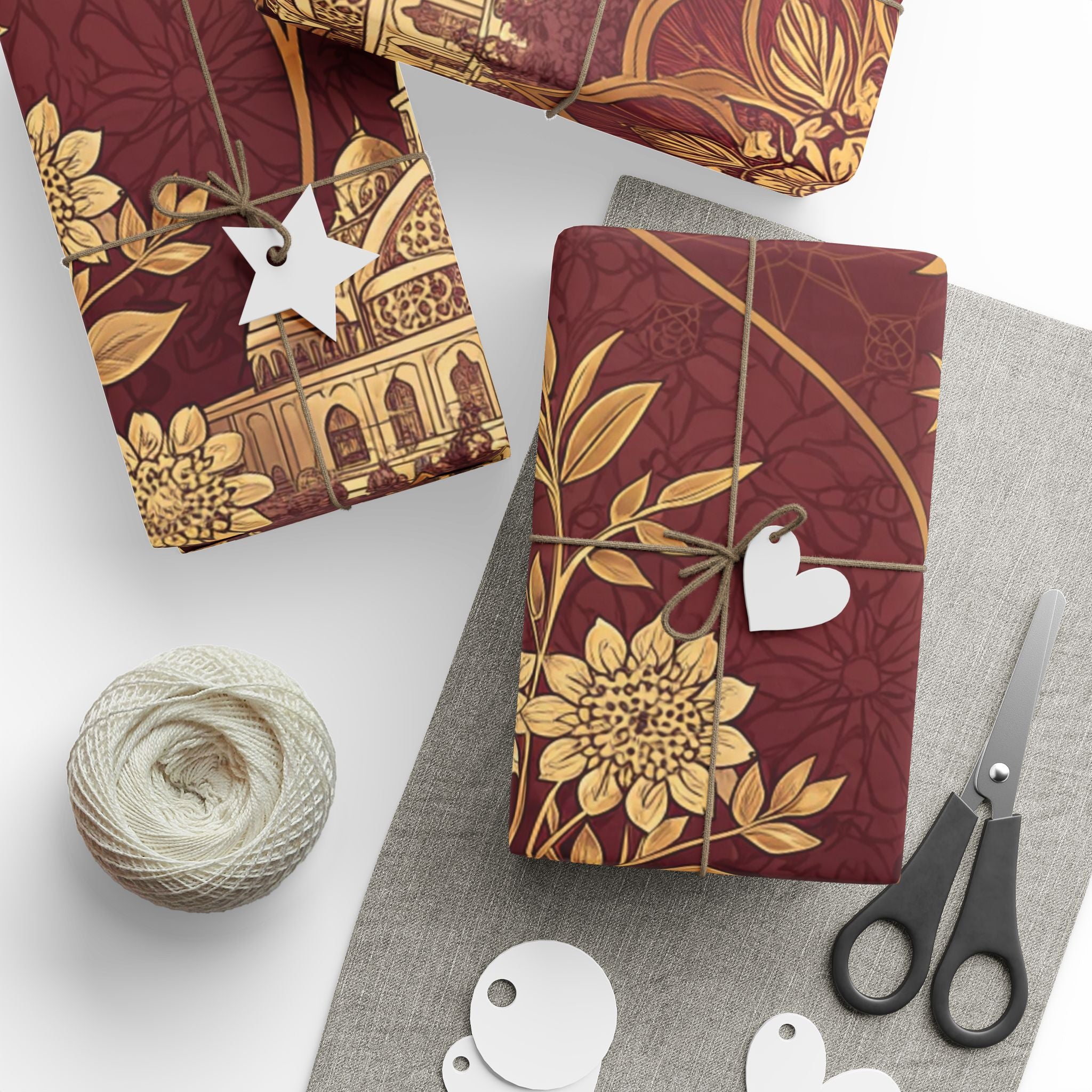 ramadan-night-wrapping-papers-islamic-crescent-moon-gift-wrap-mosque-silhouette-eid-holiday-supplies-festive-present-packagin