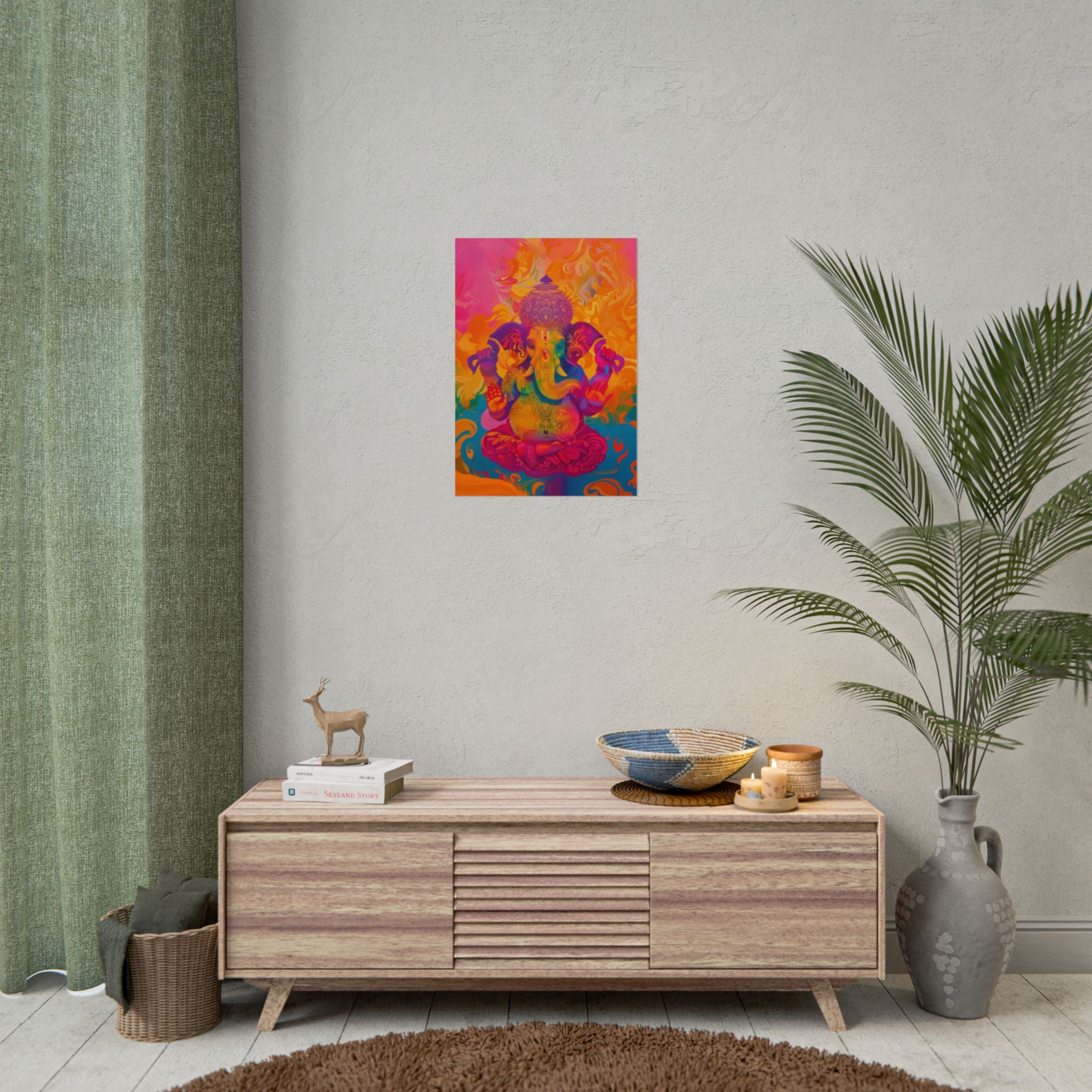 colorful-ganesha-poster-print-wall-art-decor-spiritual-home-decor-lord-ganesha-art-hindu-god-wall-decor-ethnic-wall-hanging