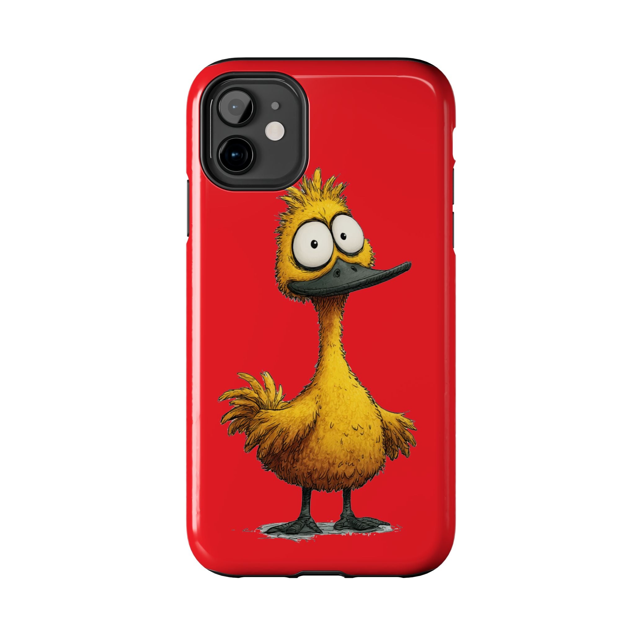 Quirky Funny Duck iPhone Tough Case - Kawaii Animal Phone Cover - Protective Phone Cover - Yellow iPhone Case