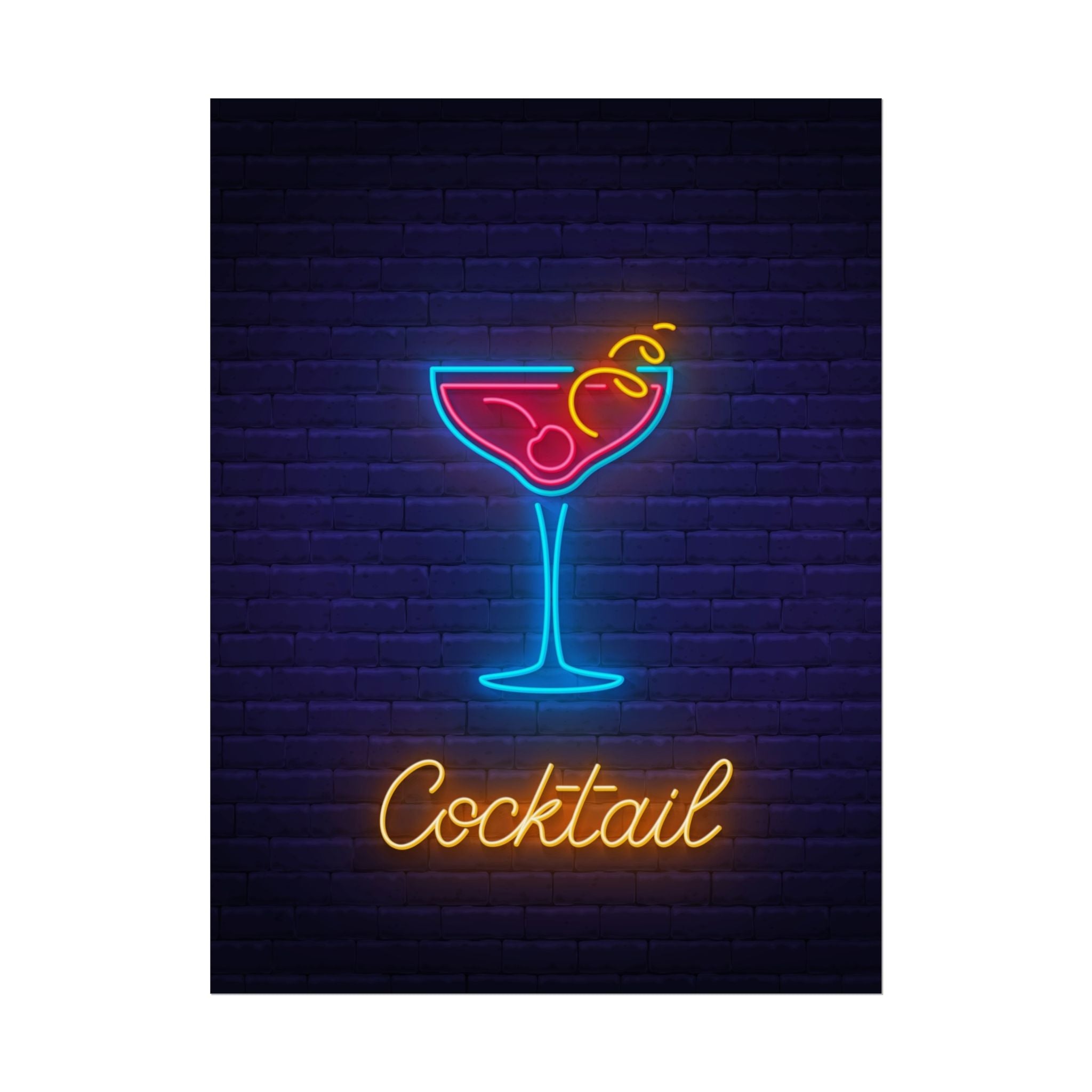 cocktail-neon-martini-poster-wall-art-decor-large-poster-artwork-cocktail-print-bar-decor-kitchen-wall-art