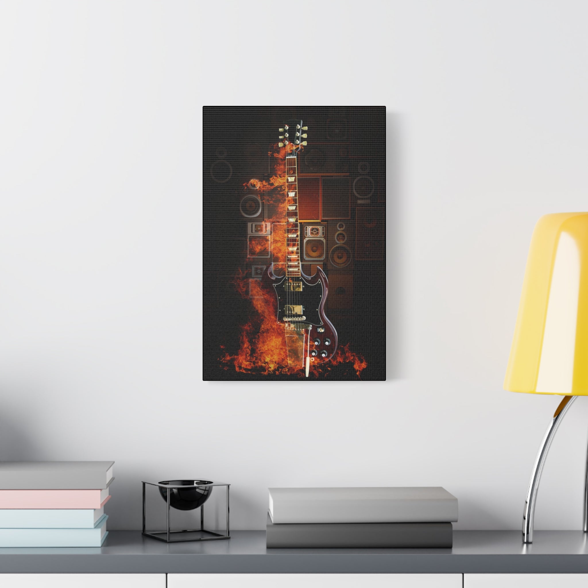 canvas-print-rock-n-roll-guitar-in-fire-home-wall-decor-music-art-gift-matte-stretched-wall-art-musicians-gift-guitarist-deco