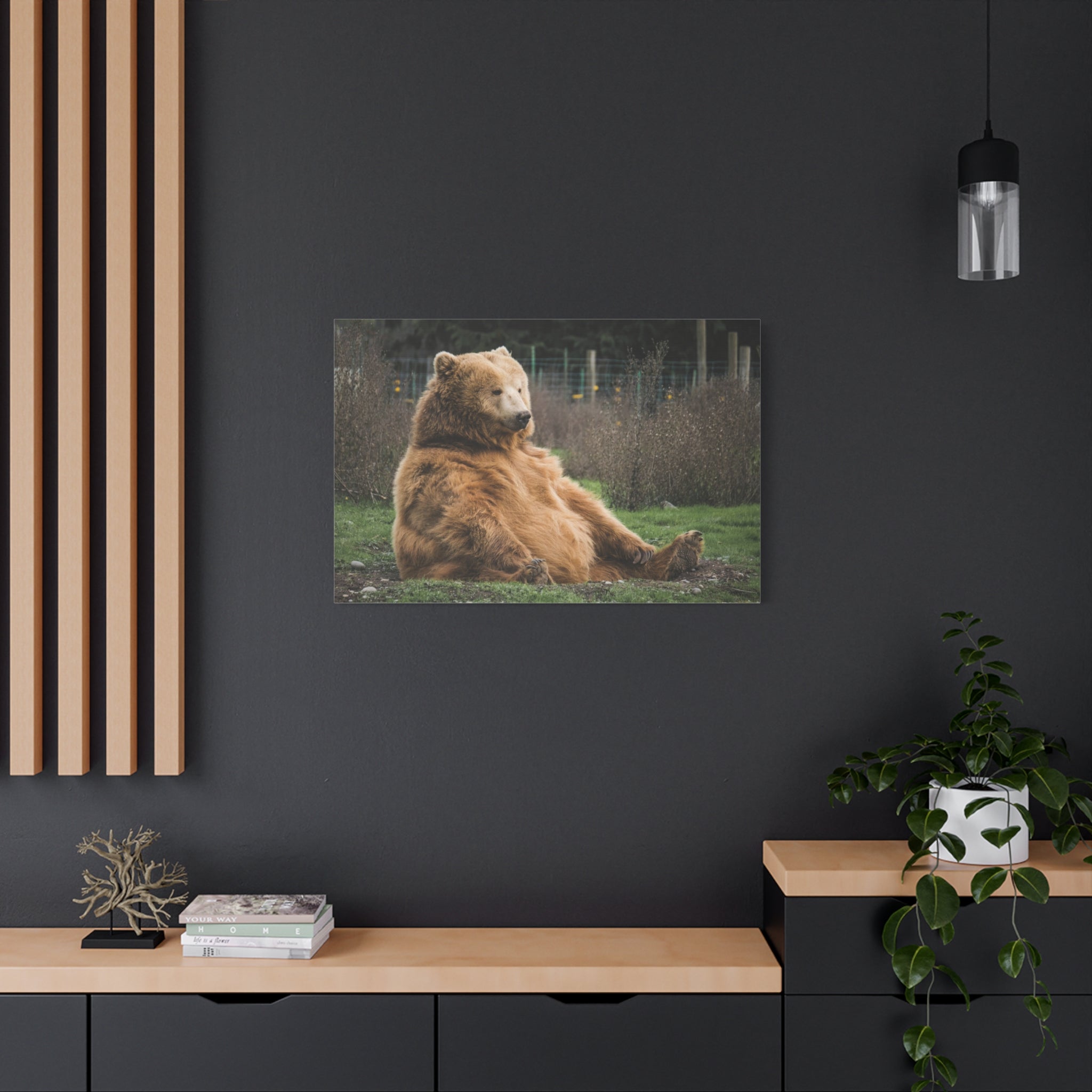 canvas-print-sitting-bear-nature-animal-art-wall-decor-wildlife-artwork-forest-cabin-decor-woodland-nursery-wall-art-outdoor-