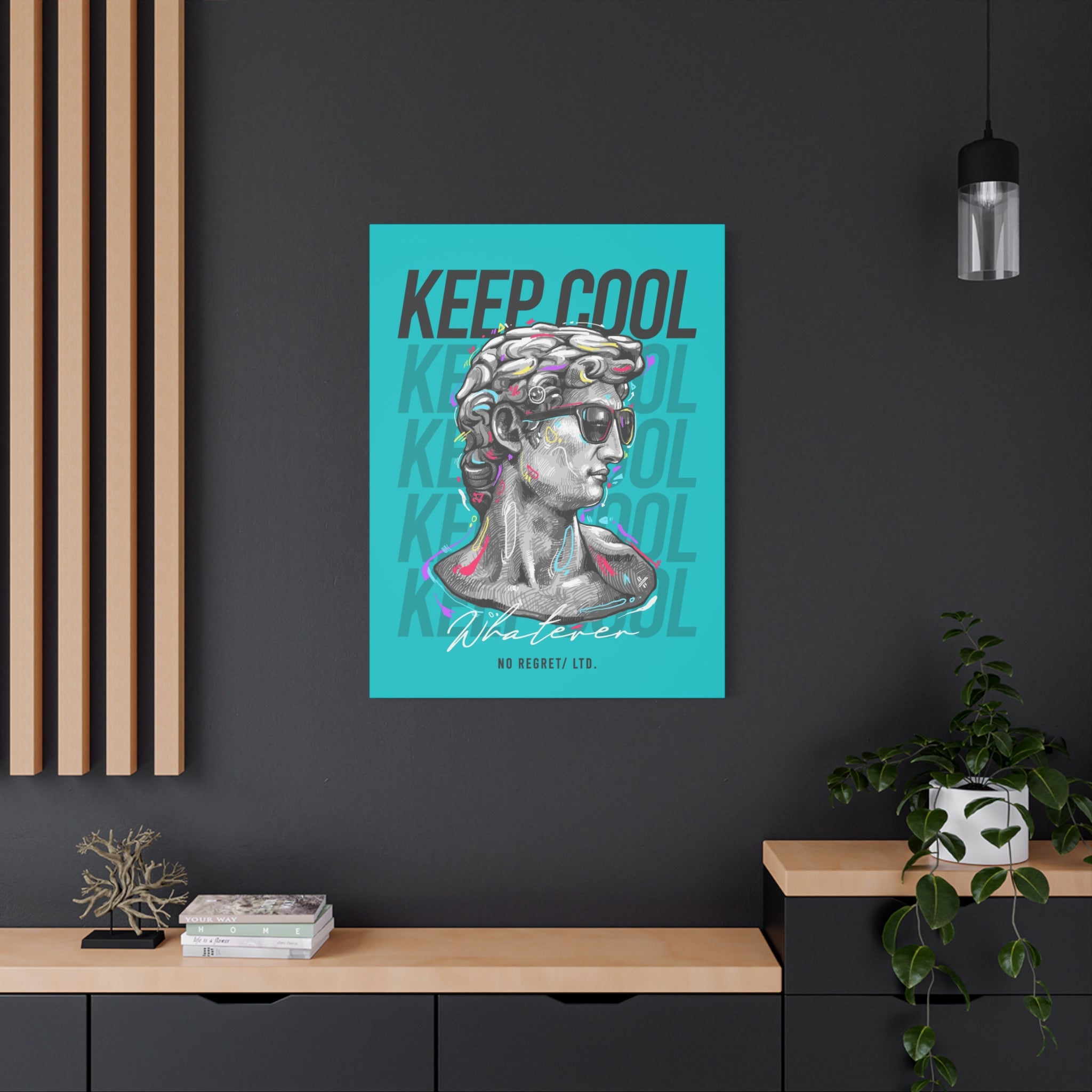 canvas-print-david-statue-with-sunglasses-living-room-decor-wall-art-matte-canvas-stretched-print-cool-home-decor-gift-unique