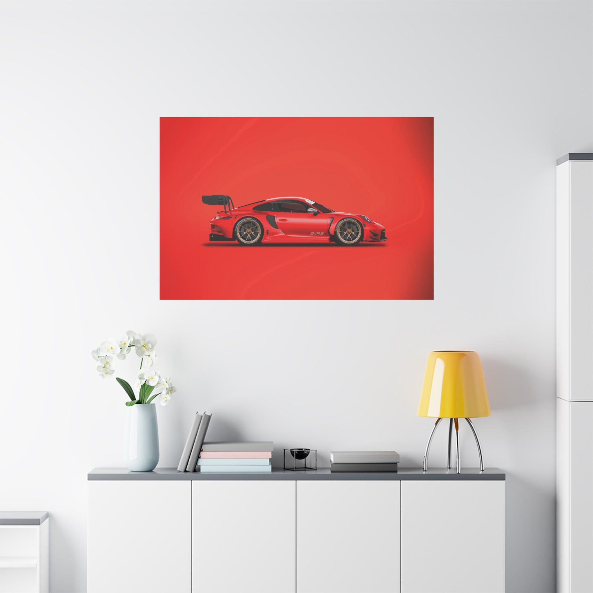canvas-print-wall-art-porsche-911-red-gt3r-red-supercar-poster-matte-canvas-decor-stretched-large-canvas-wall-art-hypercars-1