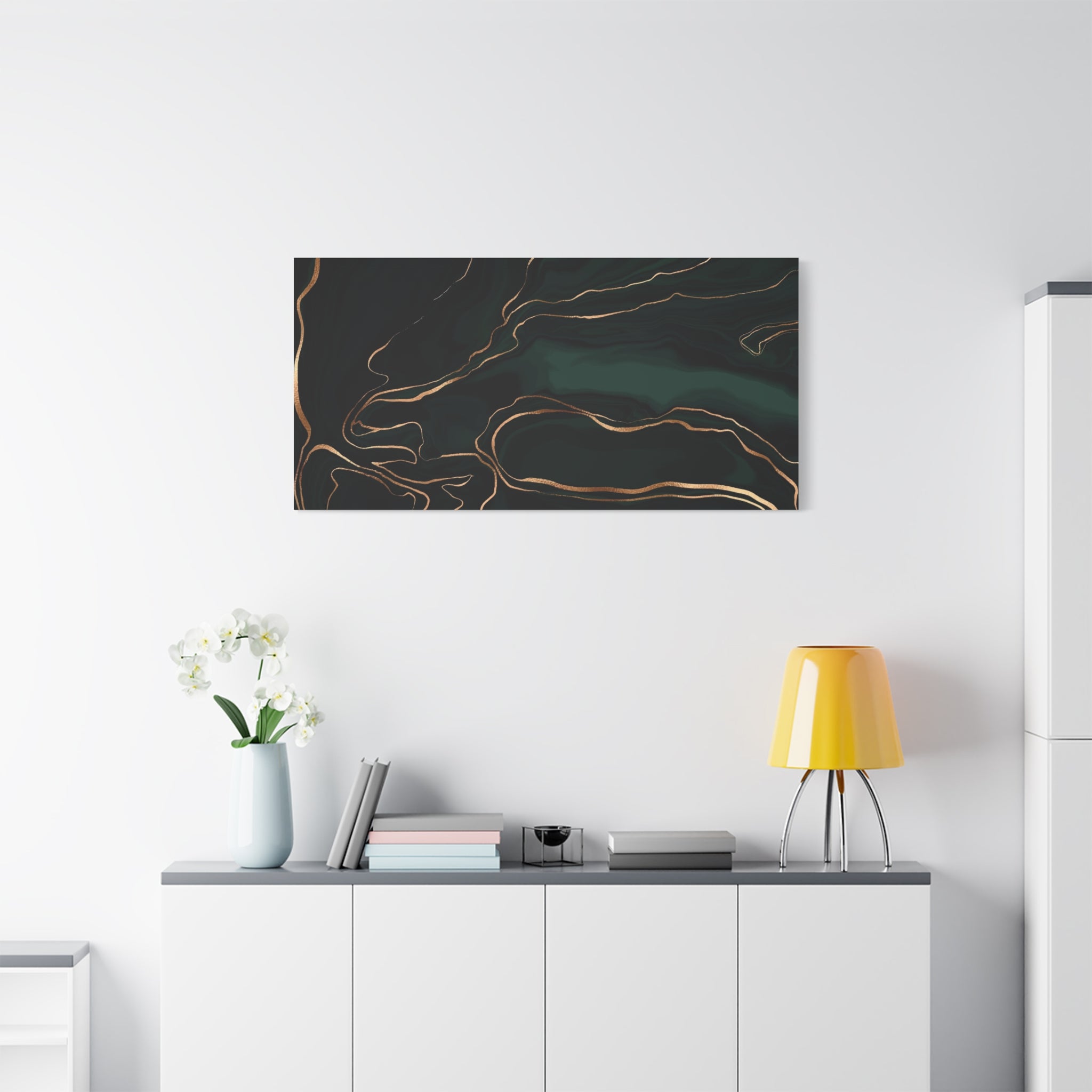 canvas-print-abstract-green-gold-painting-wall-art-home-decor-office-decor-green-canvas-bedroom-modern-art-green-print