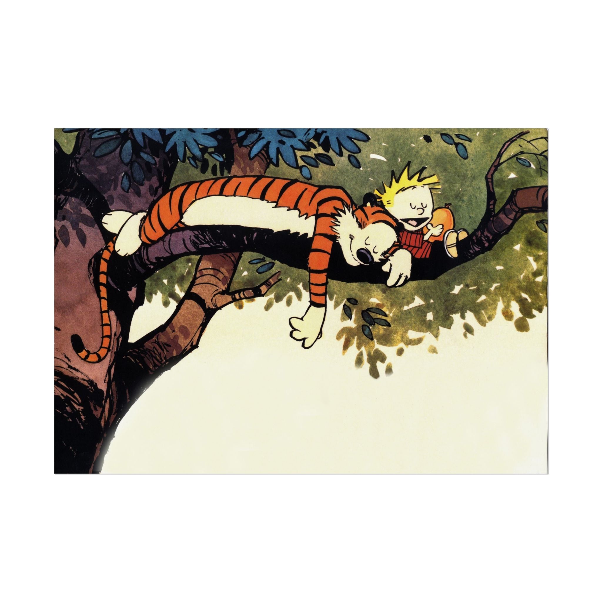 Calvin and Hobbes Poster Wall Art - Nostalgic Cartoon Wall Decor - Unique Birthday Gift for Fans - Timeless Comic Book Art