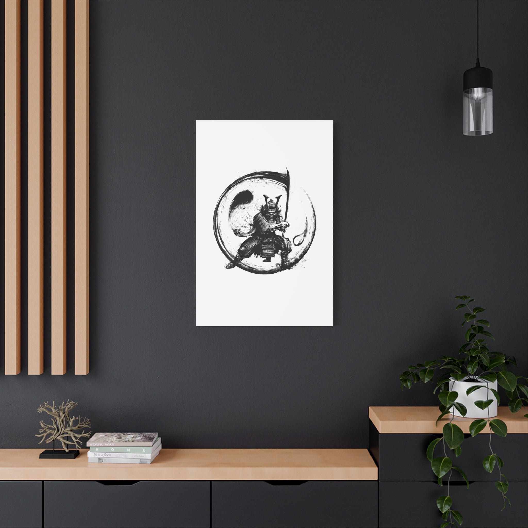 canvas-wall-art-japanese-samurai-ying-yang-katana-oni-mask-black-and-white-home-decor-zen-wall-hanging-asian-art-samurai-swor