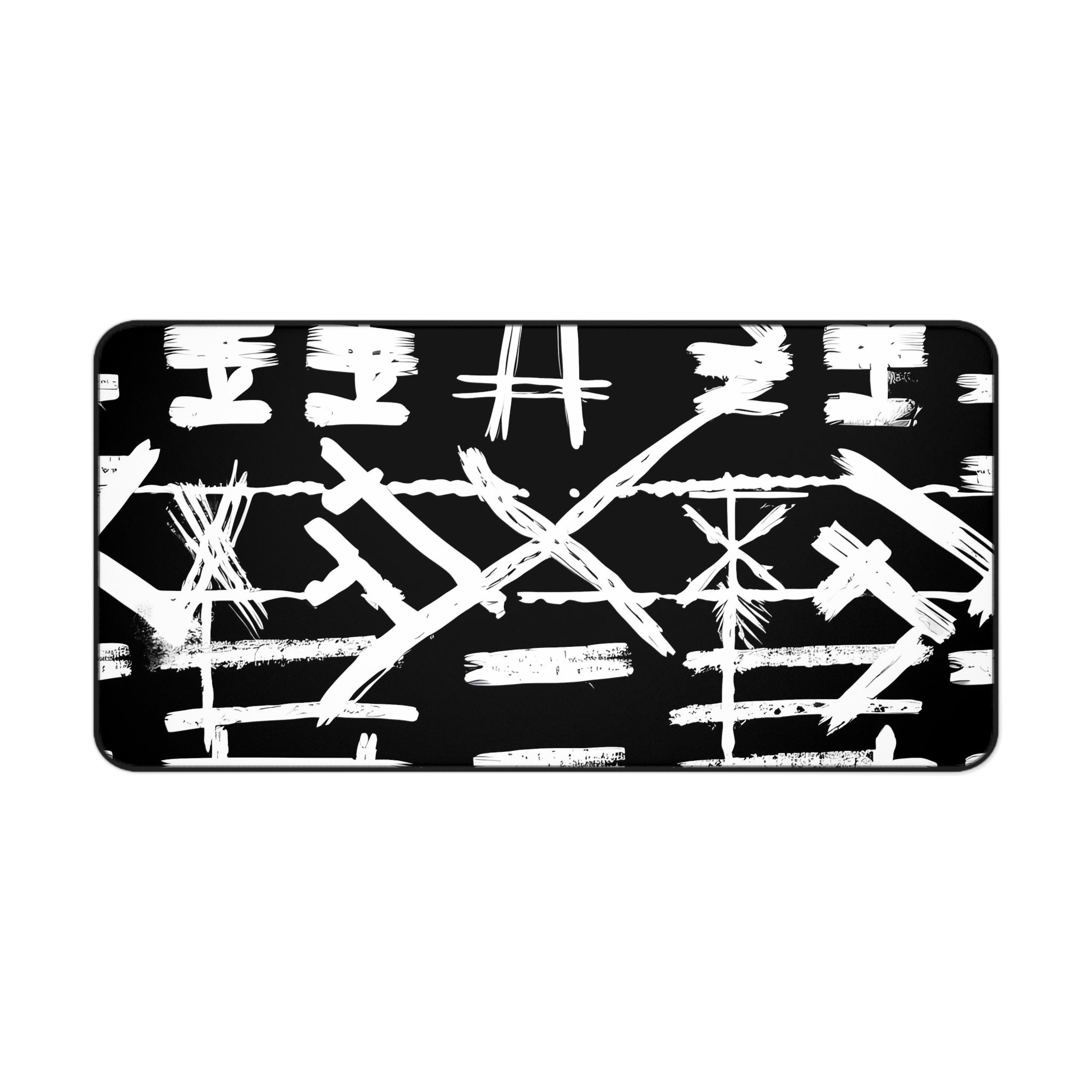 black-xxx-monochrome-mouse-pad-black-and-white-face-desk-mat-sleek-black-and-white-desk-pad-modern-minimalist-mouse-pad