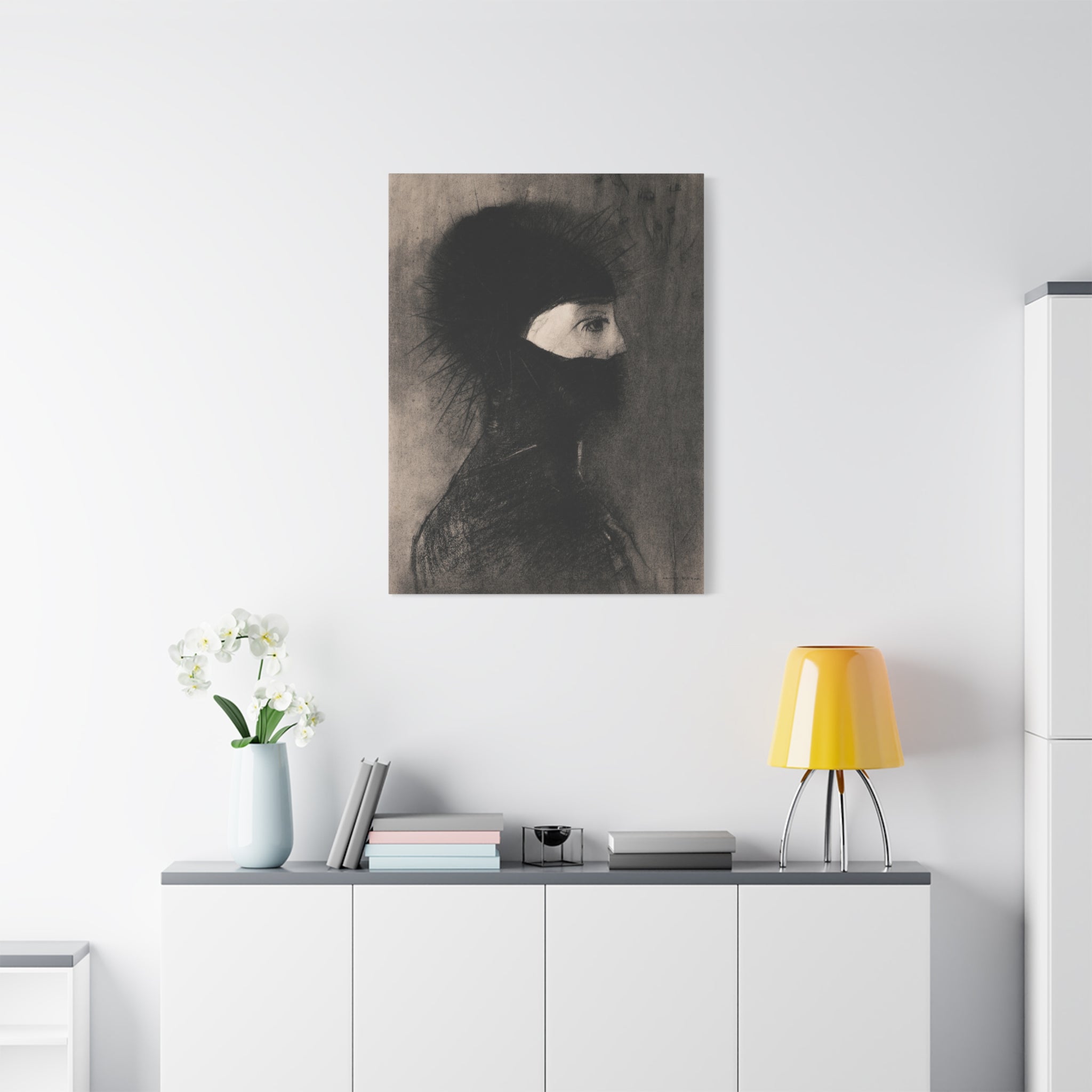 canvas-wall-art-armor-by-odilon-redon-vintage-woman-illustration-post-impressionism-art-wall-decor-matte-canvas-stretched