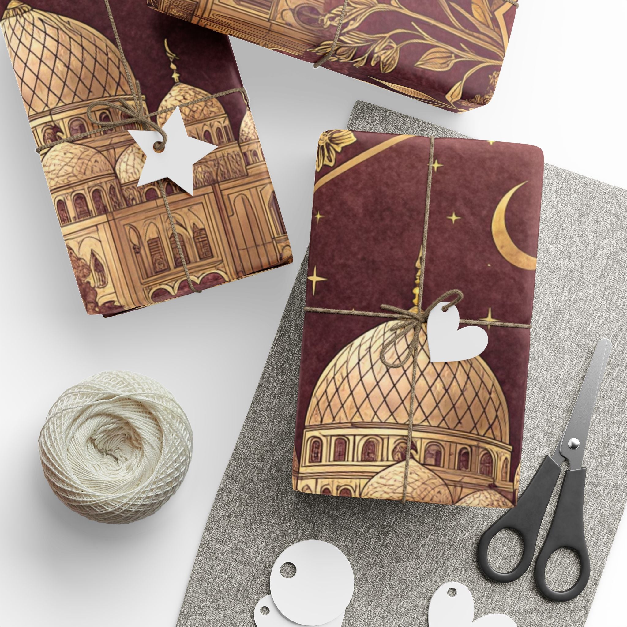 ramadan-night-wrapping-papers-islamic-celestial-gift-wrap-mosque-silhouette-eid-holiday-supplies-festive-present-packaging-re