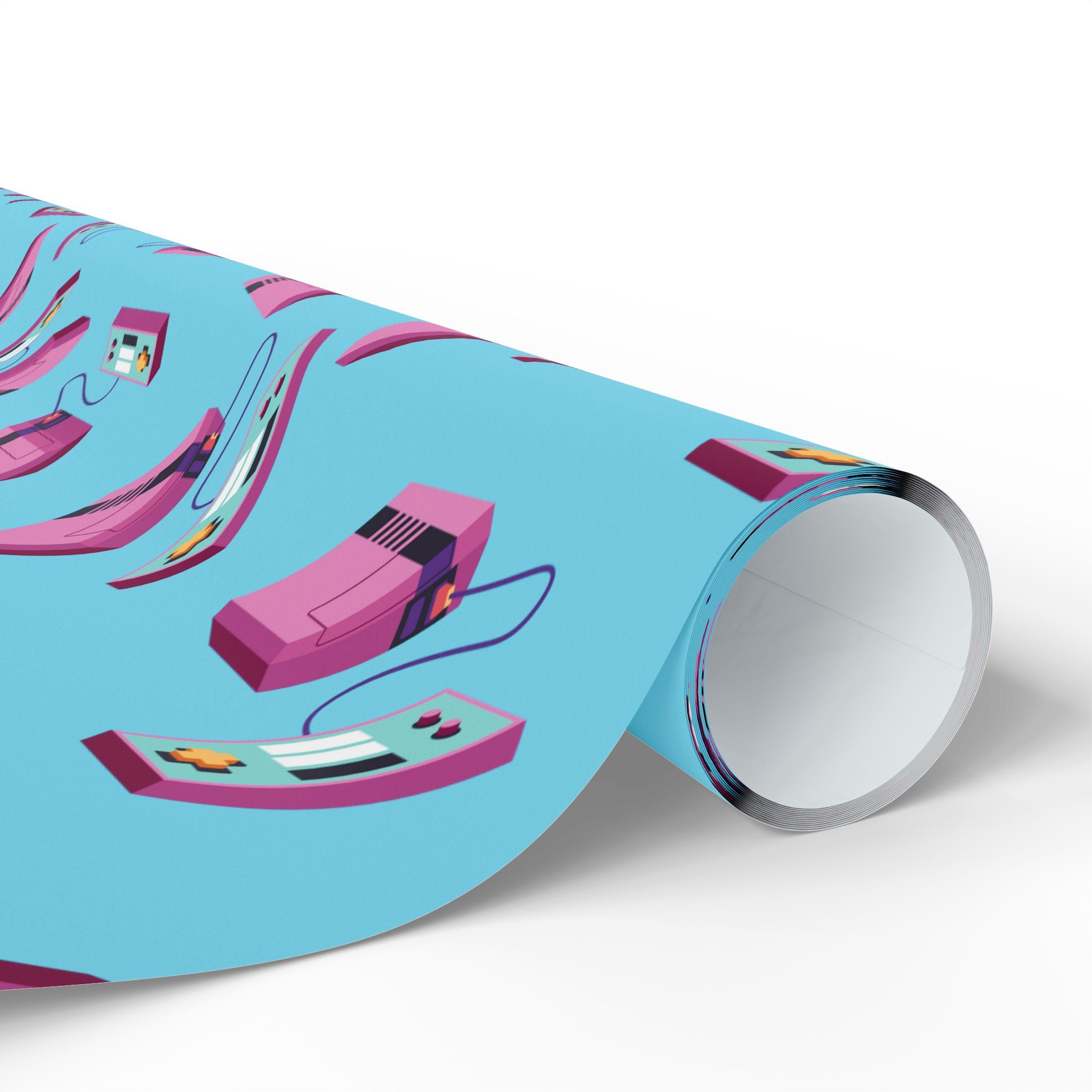 gamer-wrapping-papers-gaming-console-retro-game-gift-wrap-video-game-themed-decoration-geeky-christmas-present-wrap-unique-bi