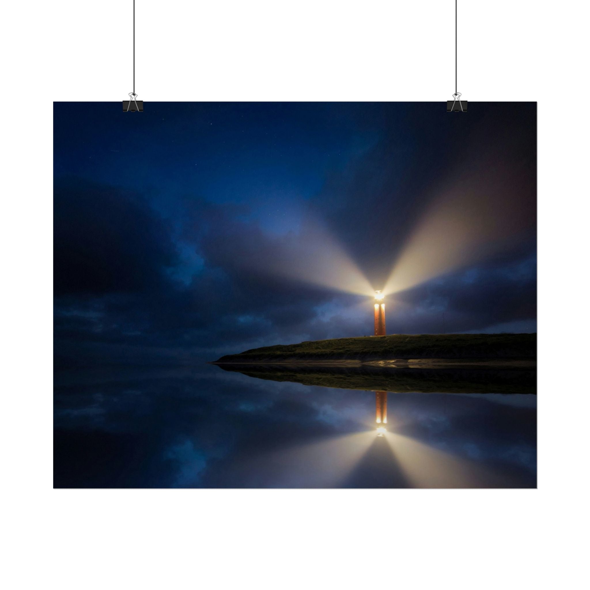 lighthouse-on-rock-poster-wall-art-coastal-wall-decor-nautical-decor-beach-house-decoration-seaside-wall