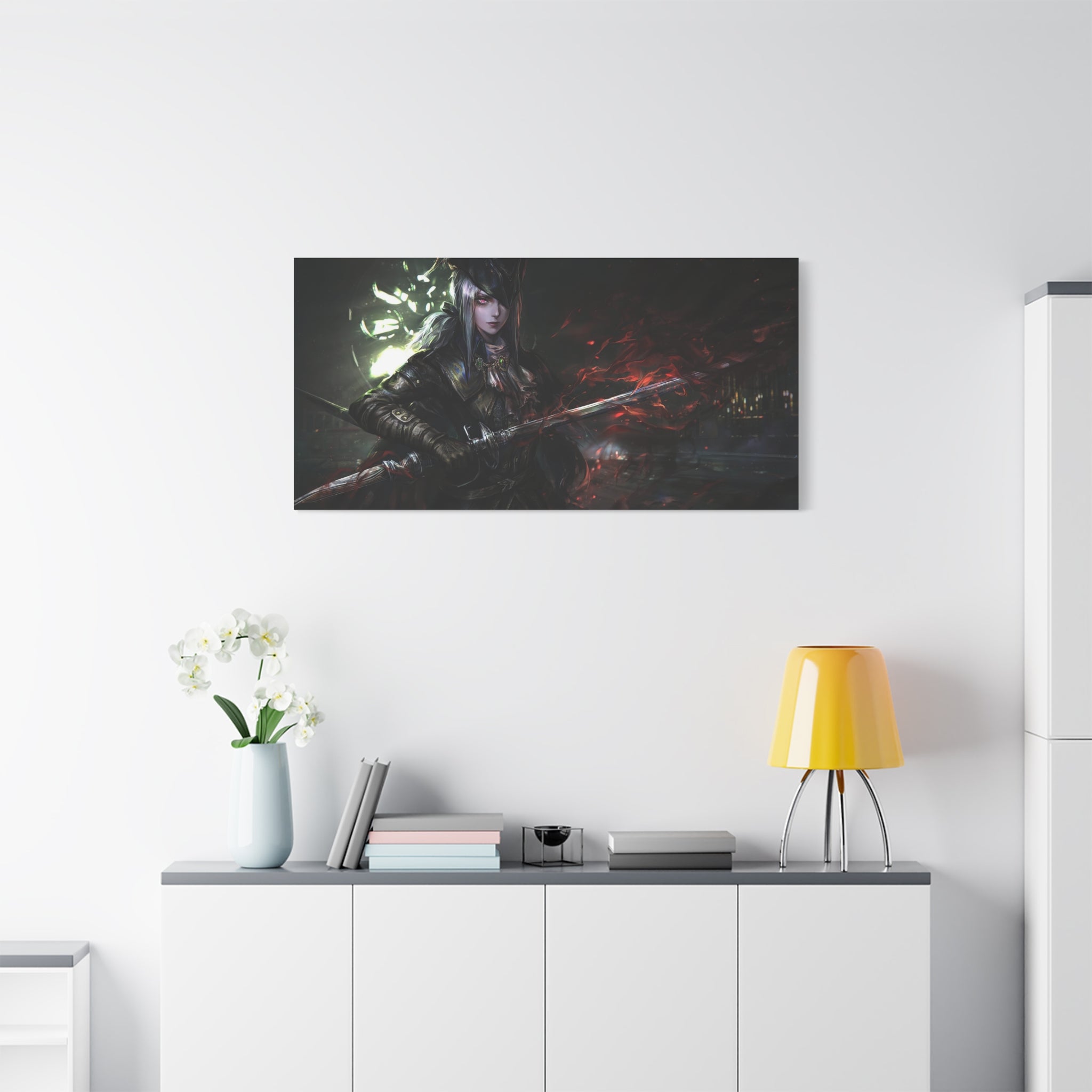 Bloodborne Art Lady Maria With Blade Canvas Wall Art, Home Wall Decor, Game Wall Art Print