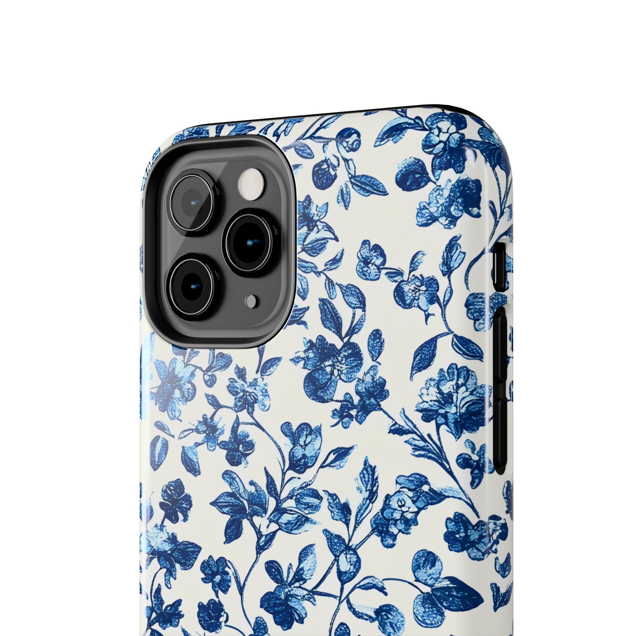 french-toile-floral-tough-phone-case-blue-phone-cover-protective-iphone-case-hard-shell-cellphone-case-vintage-design-phone-c