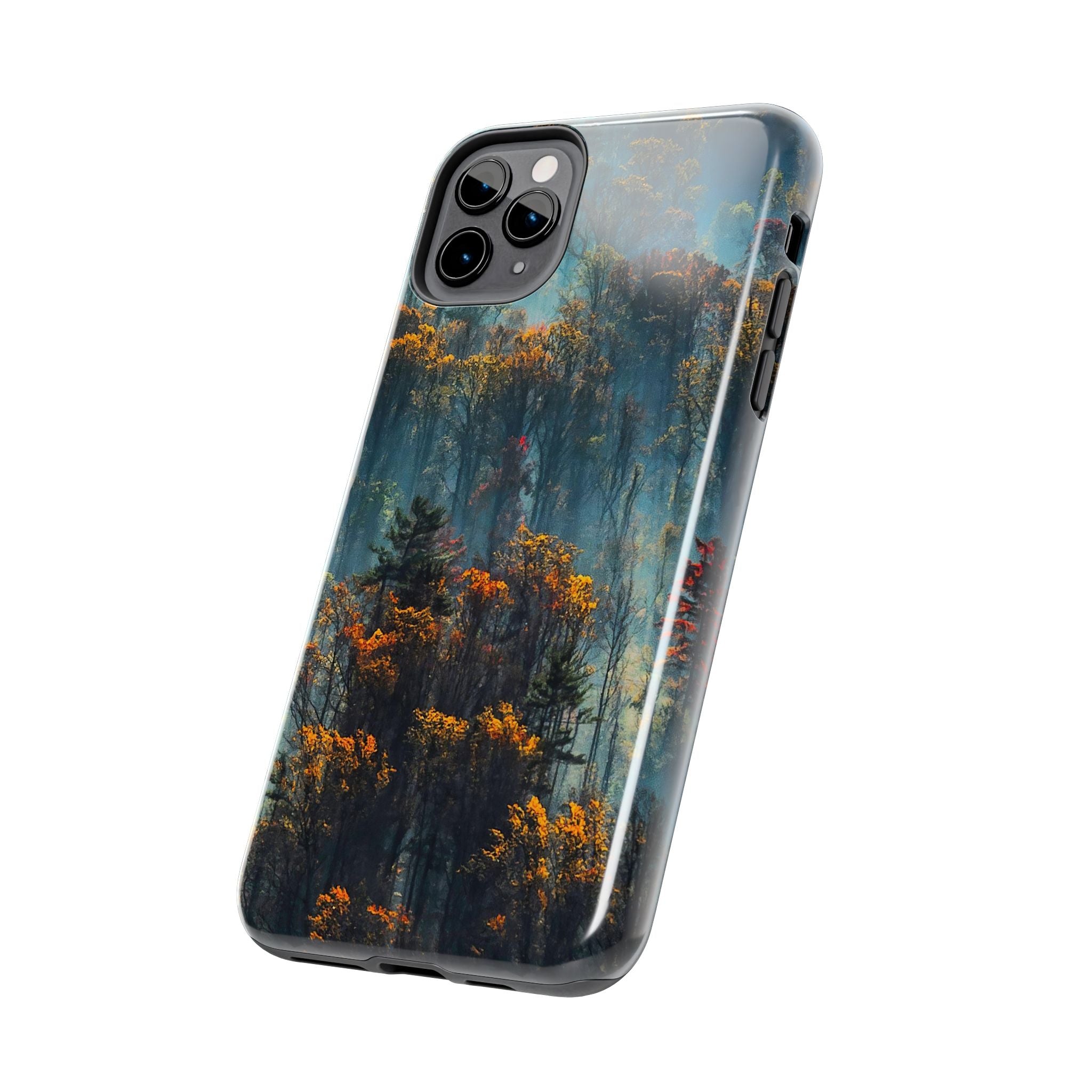 iphone-tough-case-misty-forrest-foggy-fall-iphone-covers-protective-smartphone-cover-nature-lover-gift-adventure-accessory