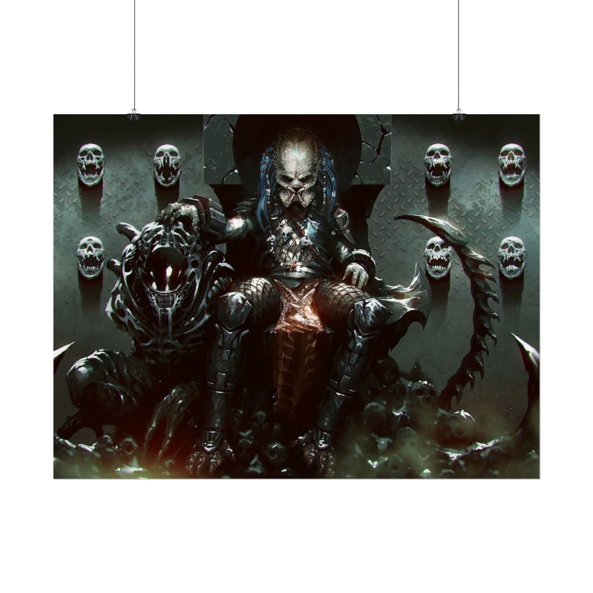 predator-alien-poster-art-xenomorph-movie-poster-print-alien-wall-art-sci-fi-home-decor-geek-wall-decor