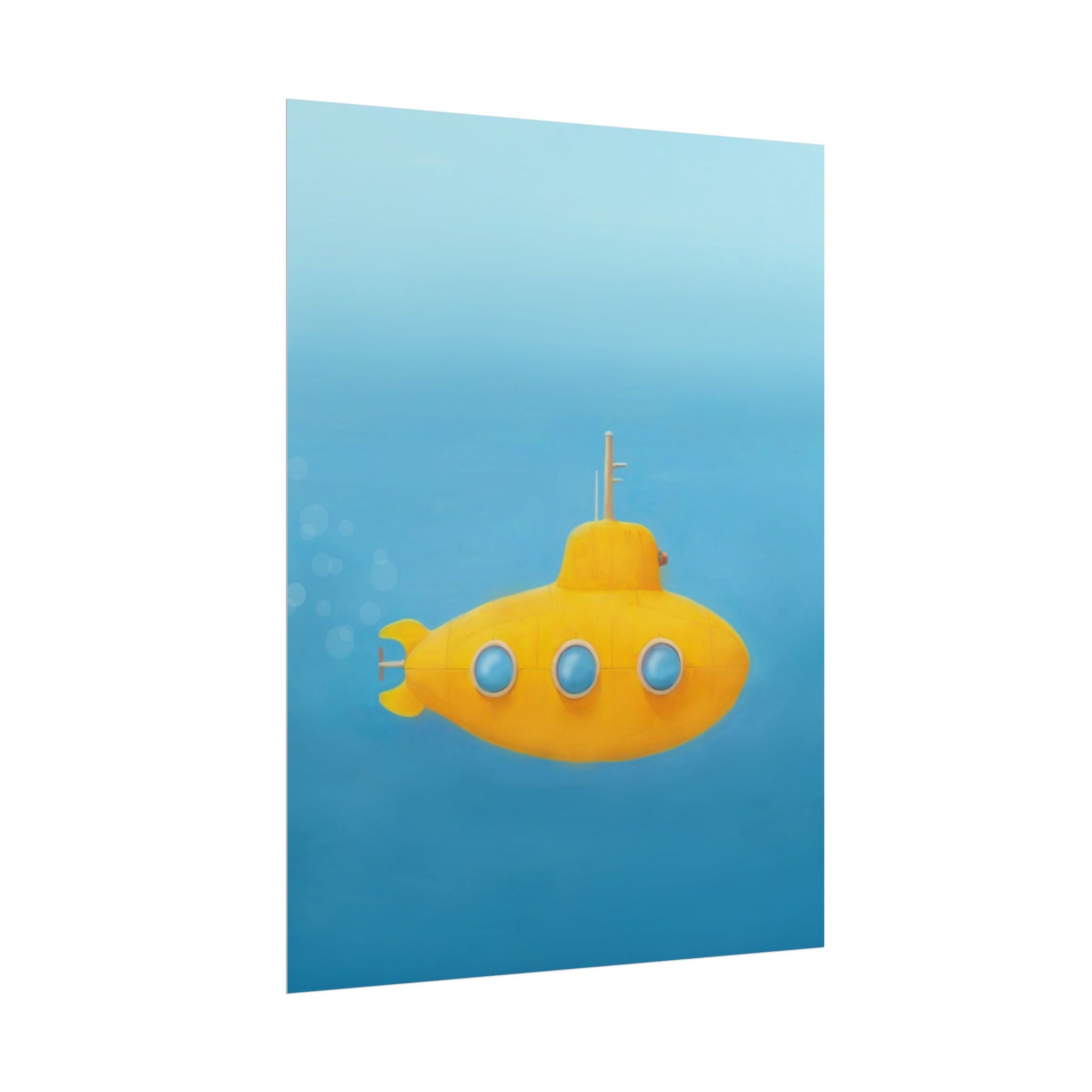 yellow-submarine-nursery-poster-art-fine-art-poster-wall-art-submarine-print-yellow-nursery-decor-gender-neutral-nursery