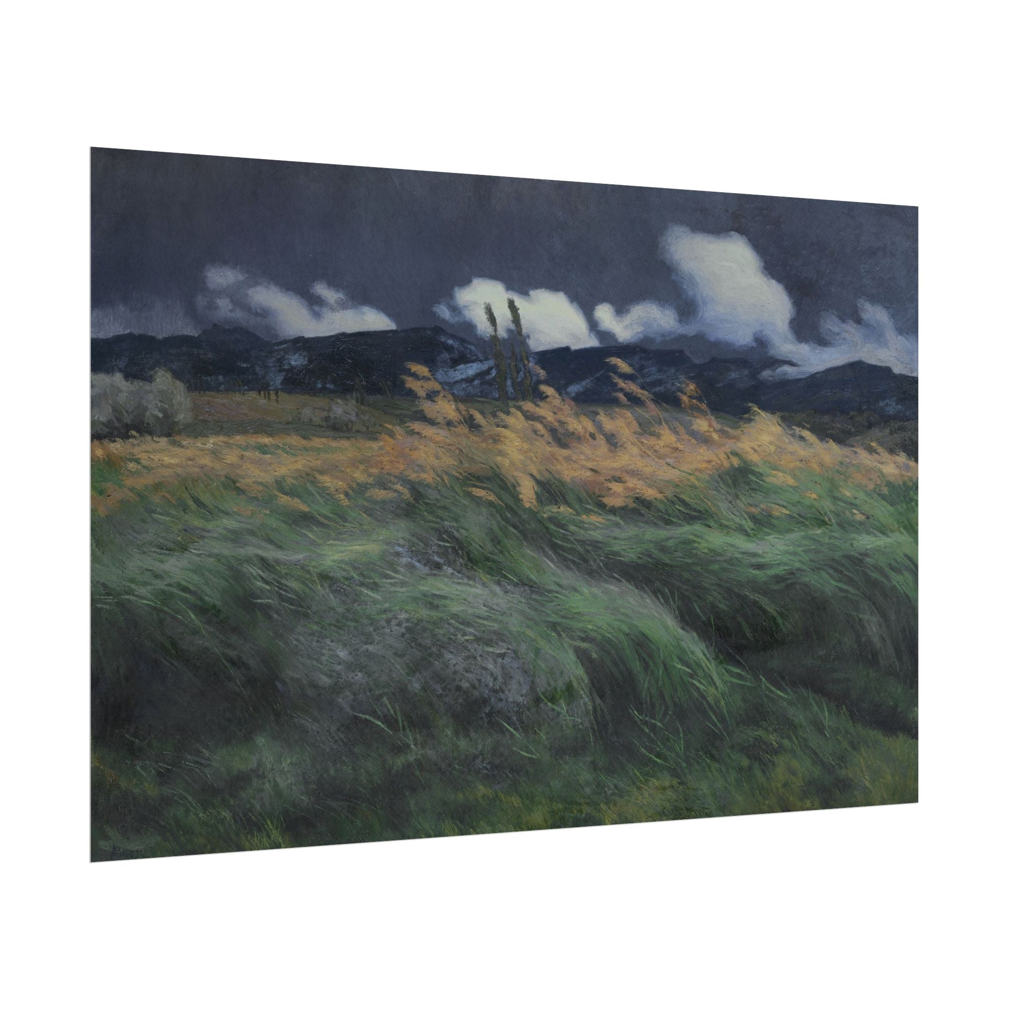 Louis Patru Poster Print, Fields Art Print, Fields Landscape Painting, Rustic Canvas Wall Art, Farmhouse Wall Decor, Landscape Print