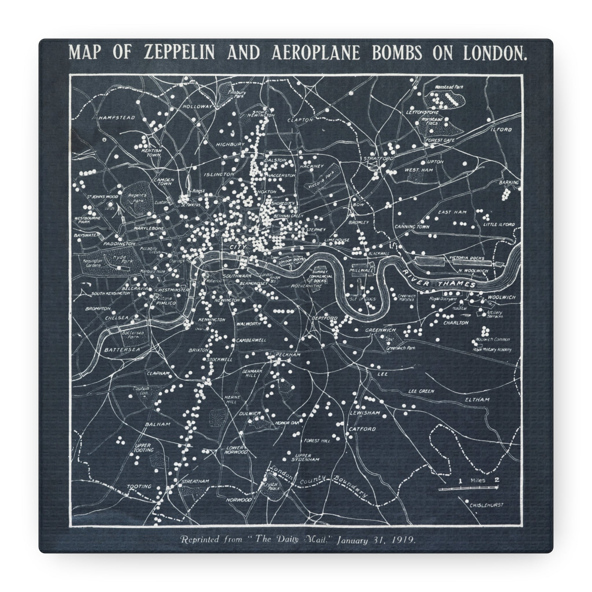 canvas-print-world-war-i-london-map-herbert-green-zeppelin-and-airplane-bombs-wall-art-decor-london-ww1
