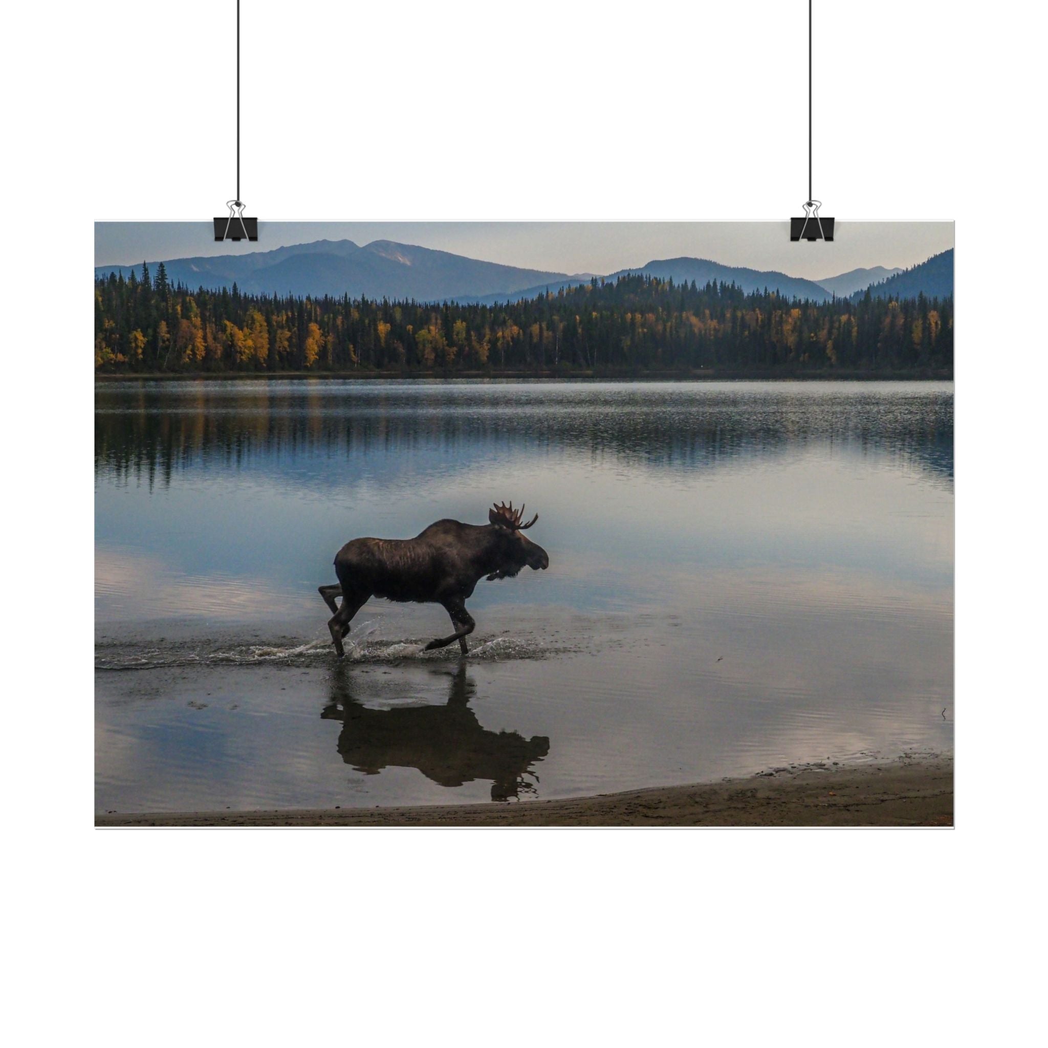 rustic-moose-poster-wall-decor-cabin-lodge-wildlife-painting-nature-home-decor-wilderness-animal-poster-farmhouse-wall-art