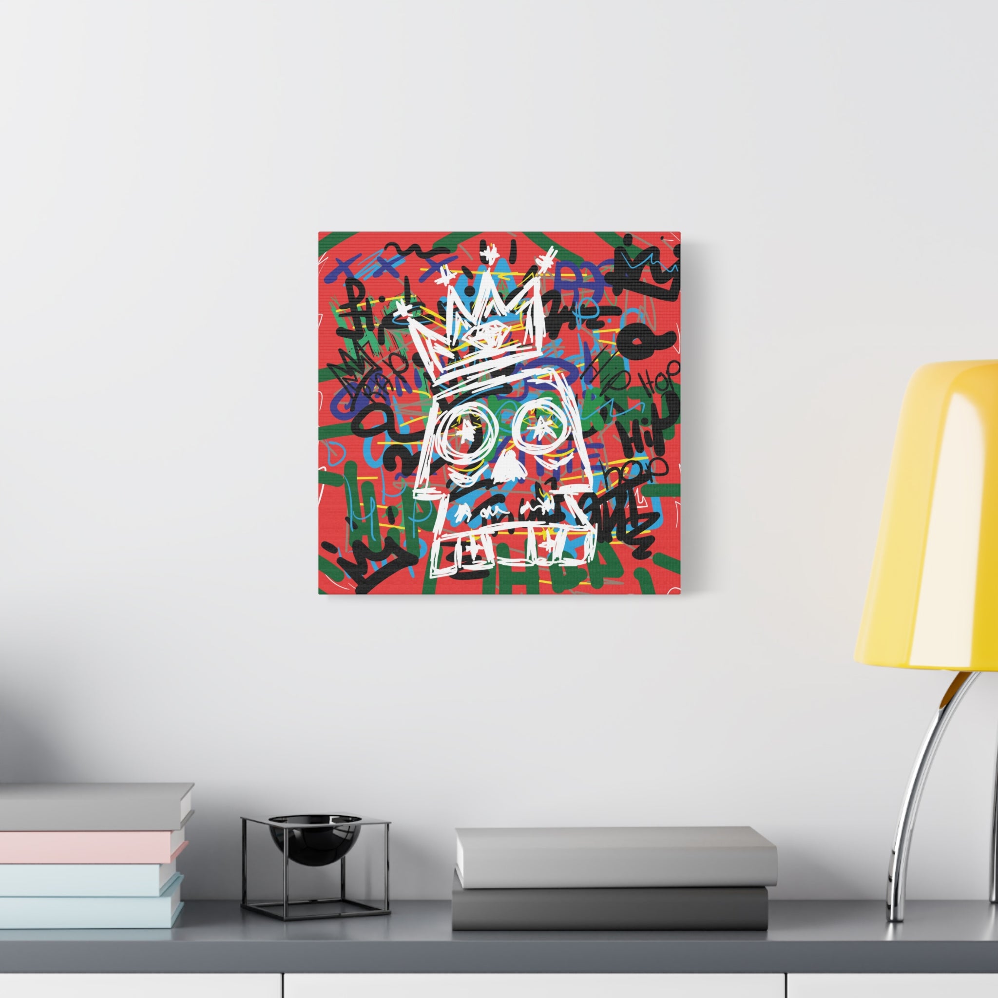 canvas-print-skull-with-crown-hip-hop-doodle-living-room-decor-graffiti-art-wall-art-poster-home-decoration-unique-gift
