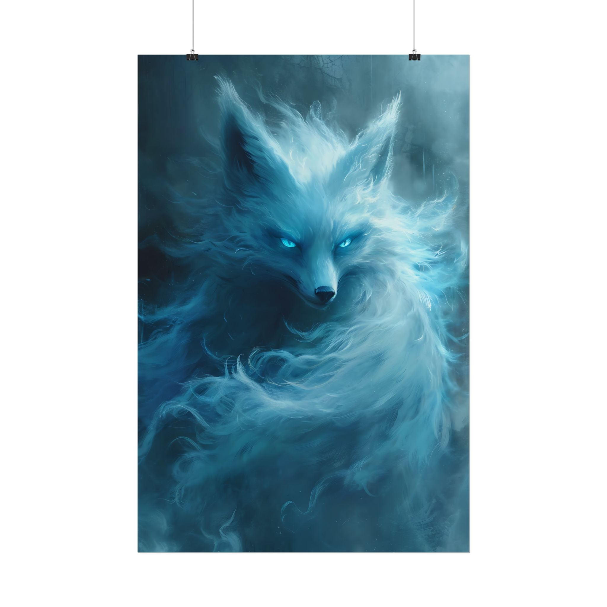 arctic-white-snow-fox-poster-print-fantasy-decor-wildlife-wall-art-home-decor-animal-lover-gift-anime-fantasy-gift