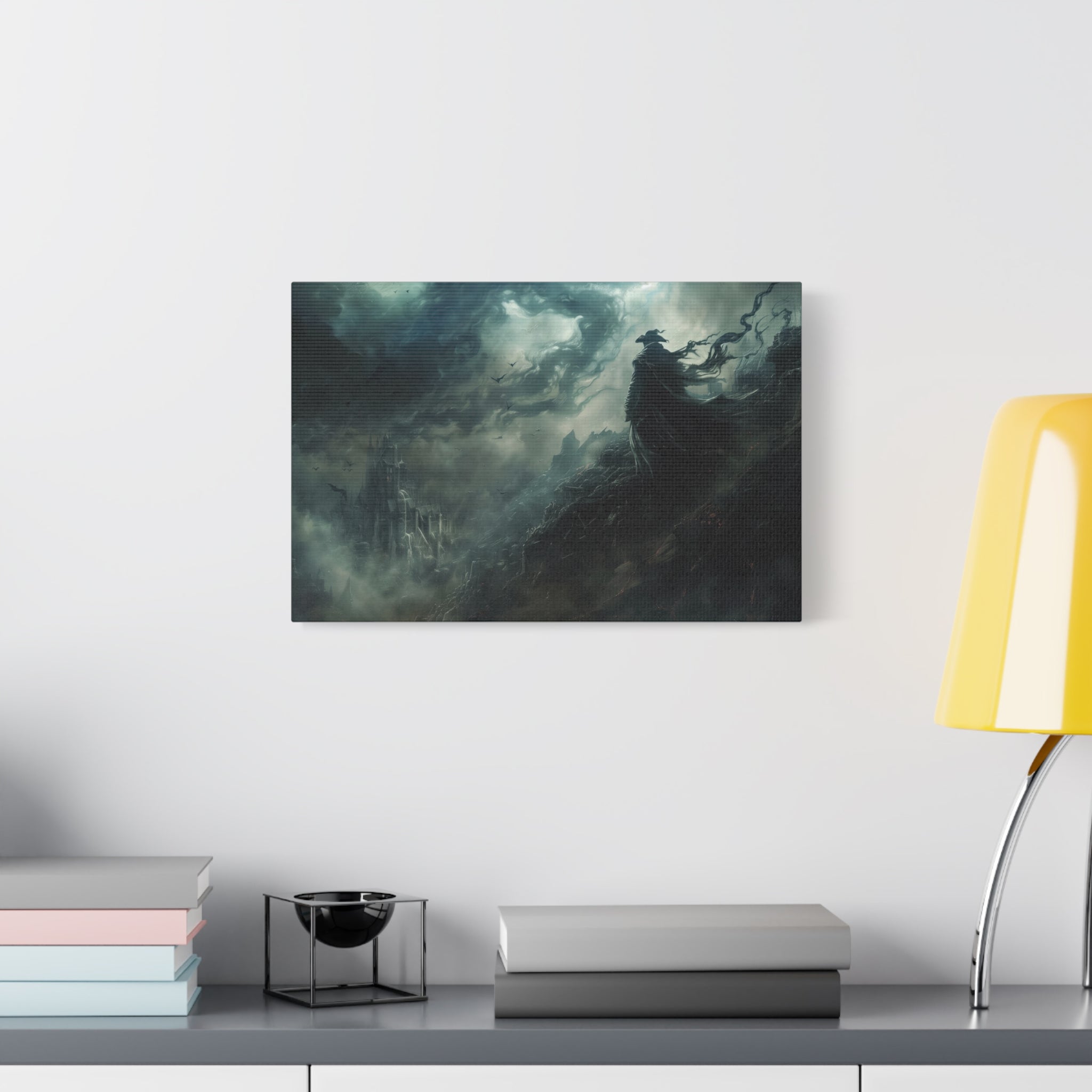 Bloodborne The Hunter Scenery Canvas Wall Art, Crow Cloak Bird Sword - Home Decor, Game Wall Print