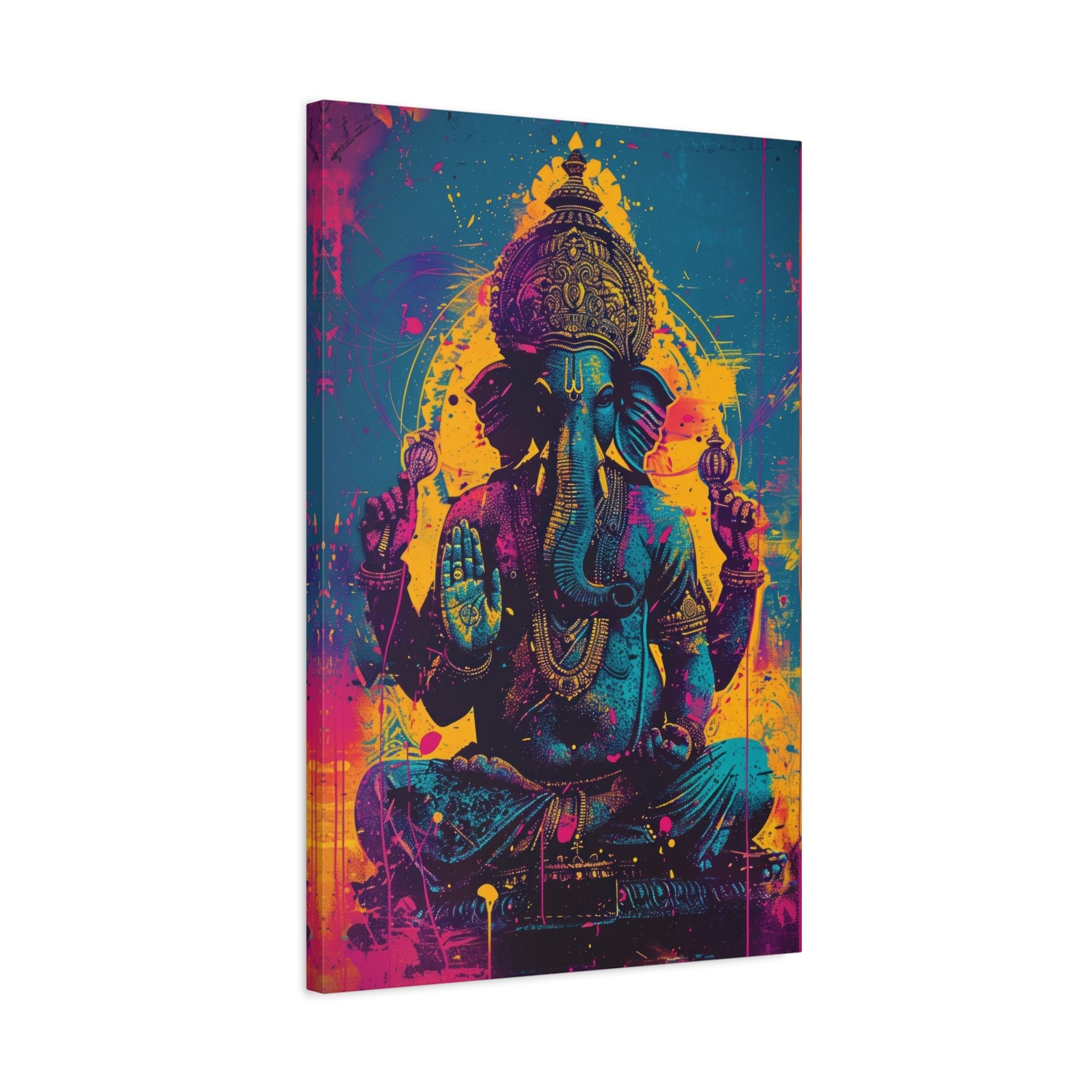 colorful-ganesha-canvas-print-wall-art-decor-spiritual-home-decor-indian-elephant-deity-art-hindu-god-painting-ethnic-wall-ha