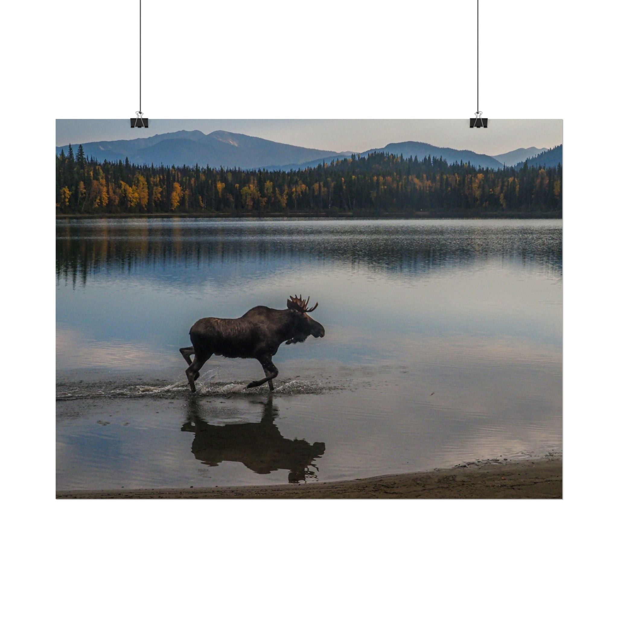 rustic-moose-poster-wall-decor-cabin-lodge-wildlife-painting-nature-home-decor-wilderness-animal-poster-farmhouse-wall-art