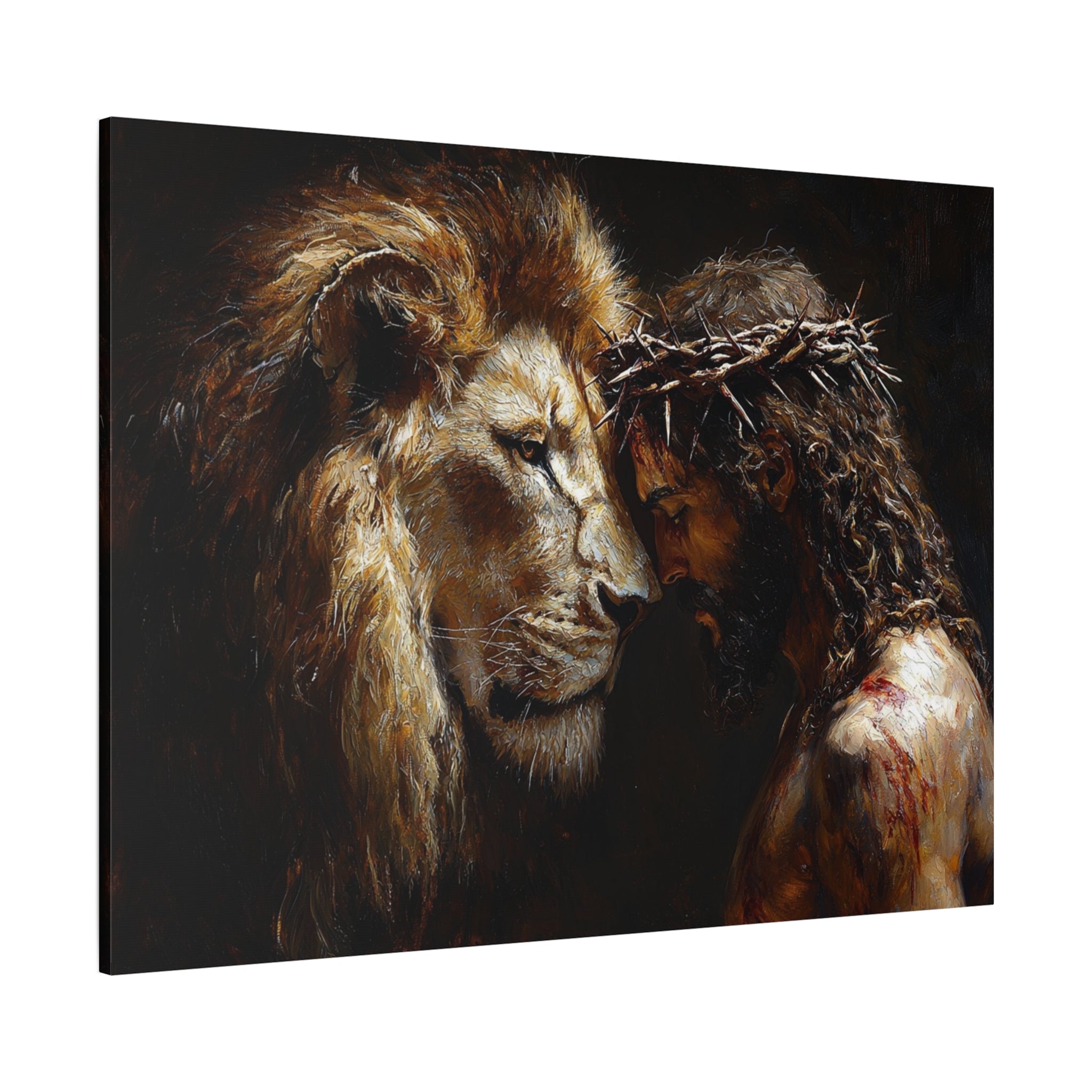 canvas-print-jesus-and-lion-wall-art-christian-home-decor-religious-wall-hanging-inspirational-artwork-gift-for-him-biblical-