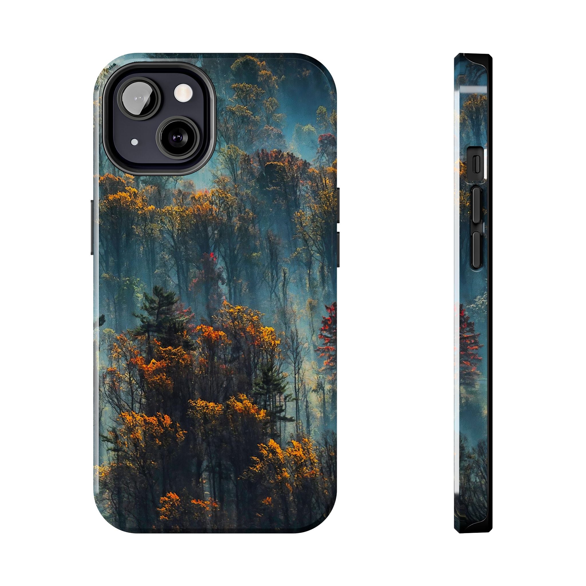 iphone-tough-case-misty-forrest-foggy-fall-iphone-covers-protective-smartphone-cover-nature-lover-gift-adventure-accessory