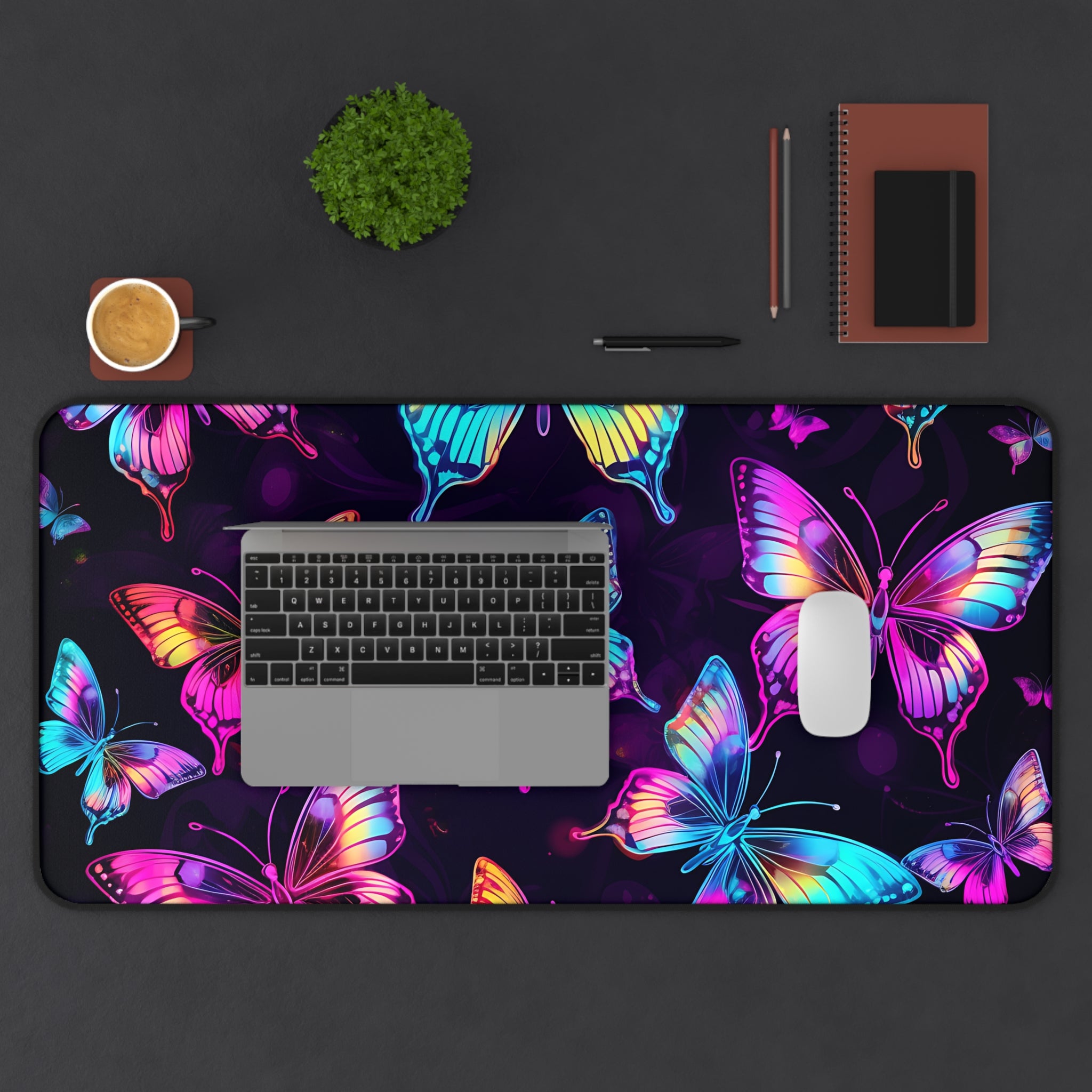 vibrant-pink-blue-butterfly-and-neon-mouse-pad-desk-pad-desk-accessories-office-decor-large-mousepad