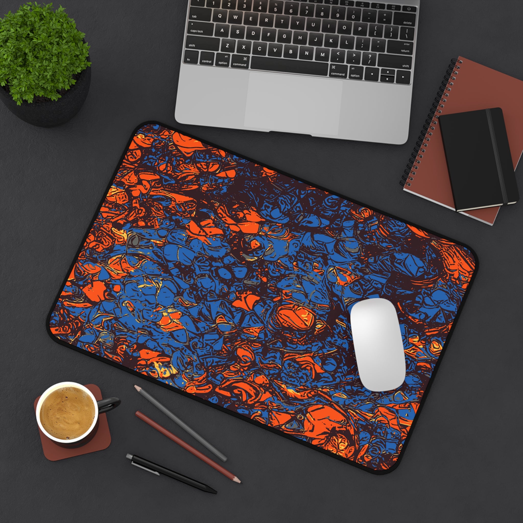 retro-abstract-art-mouse-pad-vintage-colors-desk-mat-colorful-retro-desk-pad-modern-minimalist-mousepad-mixed-orange-blue