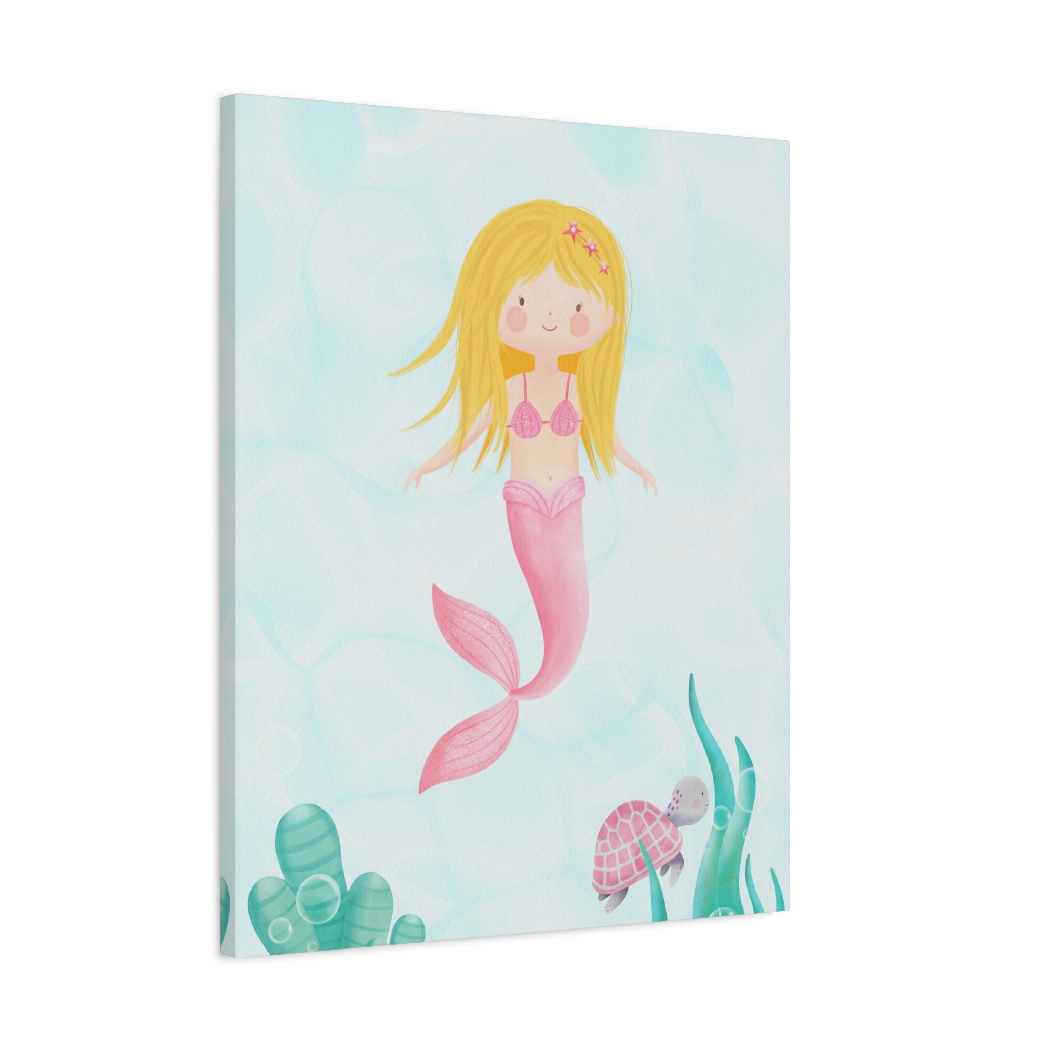 canvas-wall-art-cute-pink-mermaid-nursery-decor-pink-mermaid-print-nursery-art-cute-pink-mermaid-decoration-baby-nursery-merm