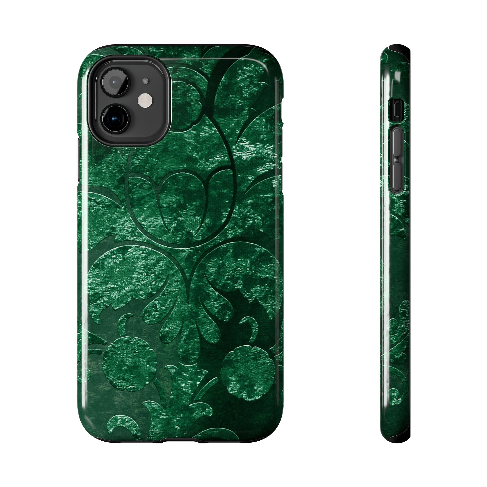 embossed-emerald-velvet-tough-iphone-case-protective-iphone-cover-heavy-duty-iphone-case-rugged-phone-case-durable-smartphone