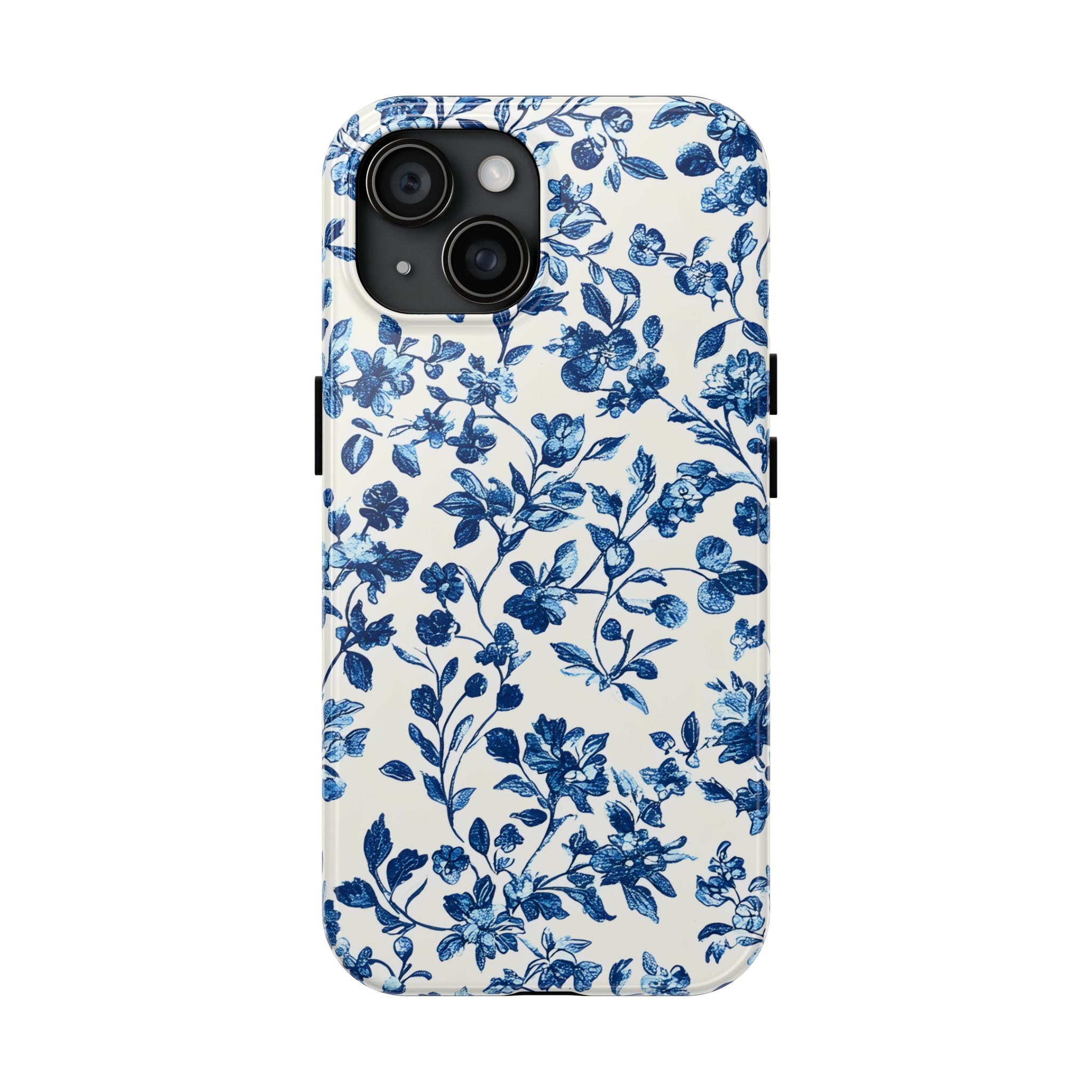 french-toile-floral-tough-phone-case-blue-phone-cover-protective-iphone-case-hard-shell-cellphone-case-vintage-design-phone-c