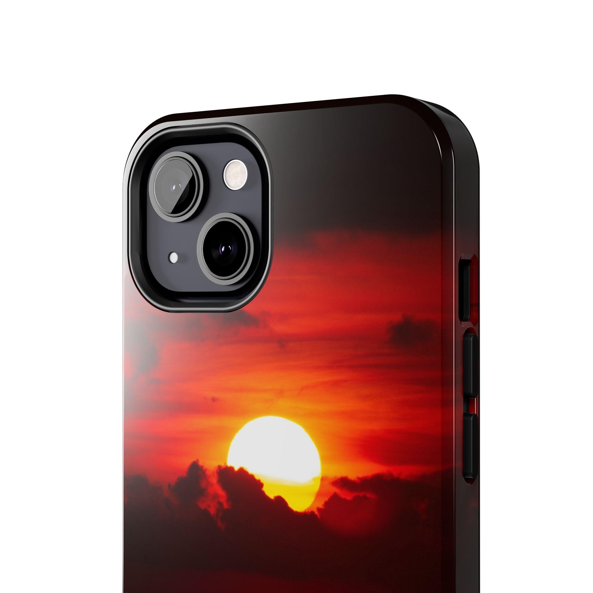 iPhone Tough Case - Red Sunset, Protective Phone Cover, Durable Smartphone Case, Hard Shell Phone Case, Sunset Lover Gift, Red Phone