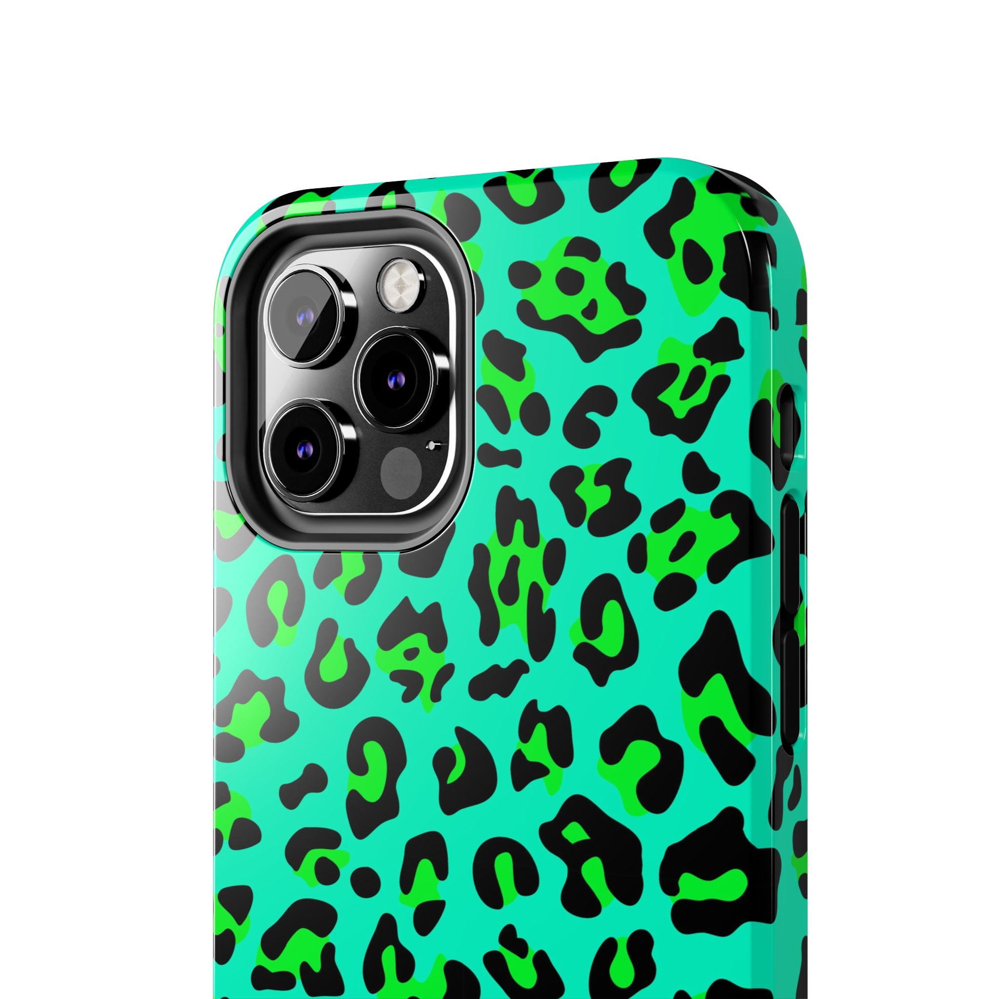 neon-green-teal-leopard-iphone-tough-case-stylish-phone-cover-protective-cellphone-case-trendy-smartphone-accessory-gift-for-