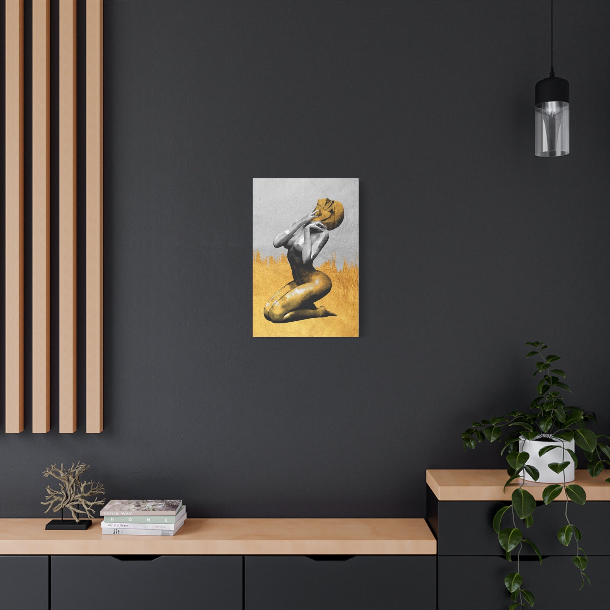 canvas-print-modern-art-nude-art-golden-decor-stretched-matte-canvas-wall-art-for-living-room-alternative-art-print-artwork