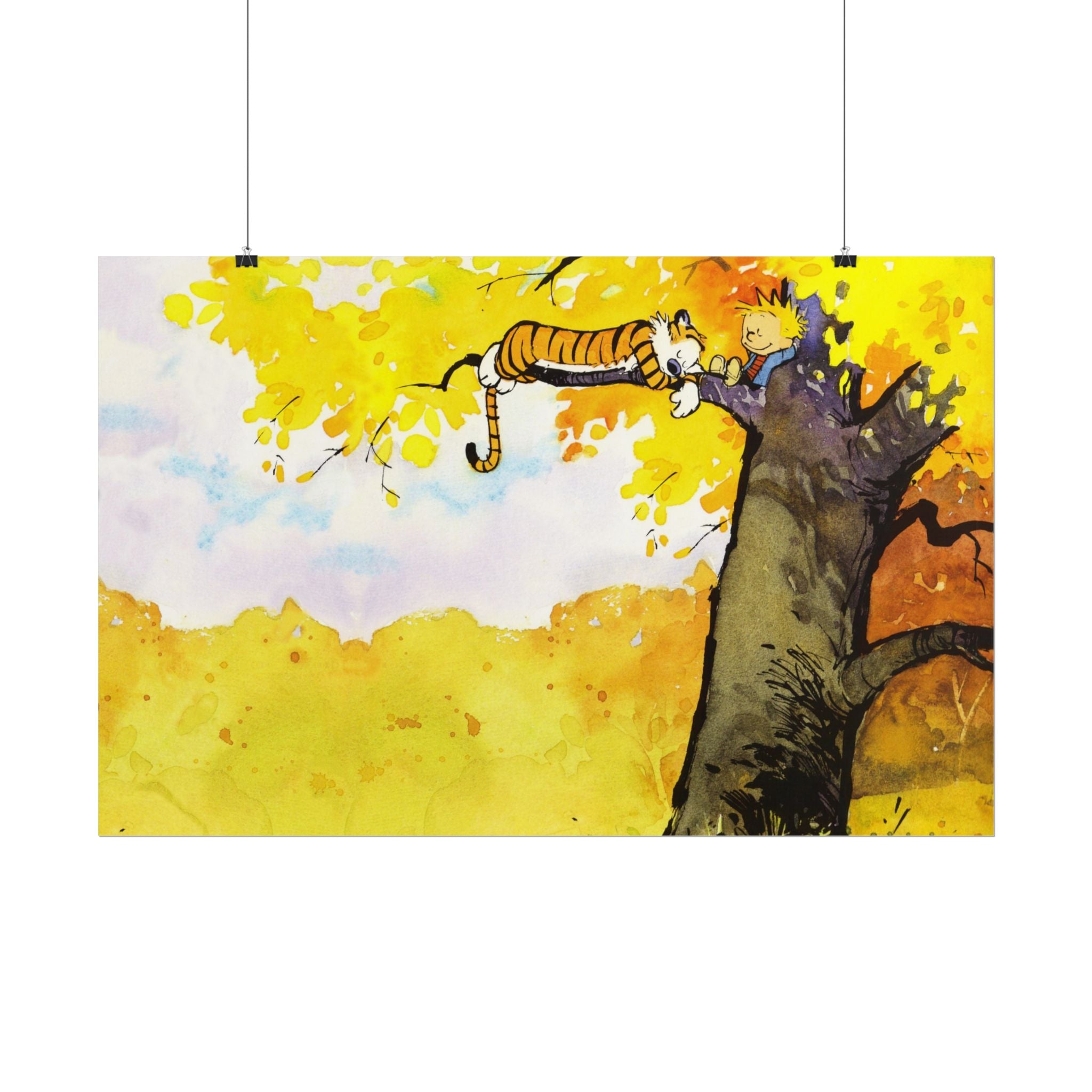 Calvin and Hobbes Poster Wall Art - Cartoon Wall Decor - Unique Birthday Gift for Fans - Timeless Comic Book Art