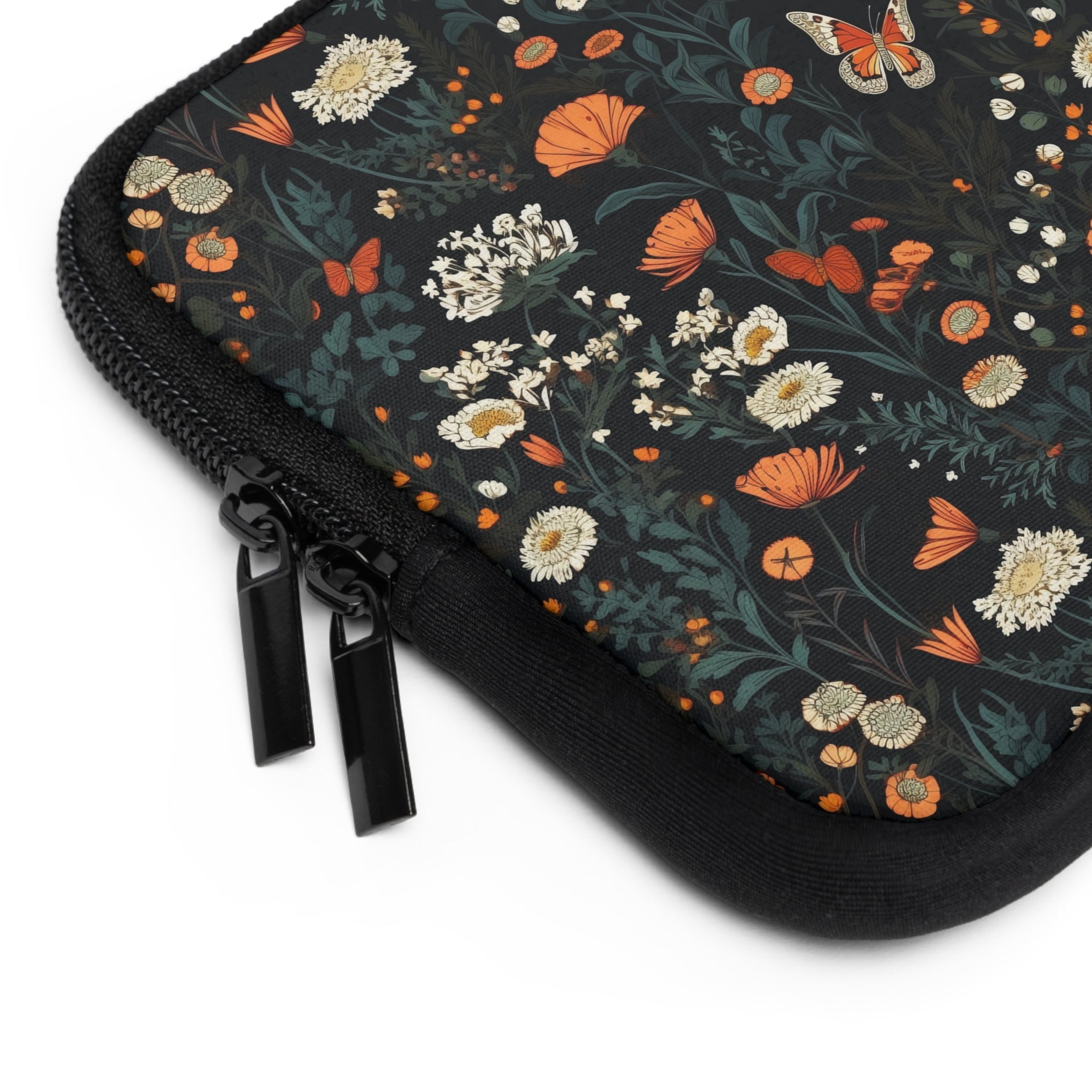 laptop-sleeve-cottagecore-dark-flowers-butterfly-sleeve-macbook-air-14-sleeve-floral-computer-bag-tech-case-tablet-cover